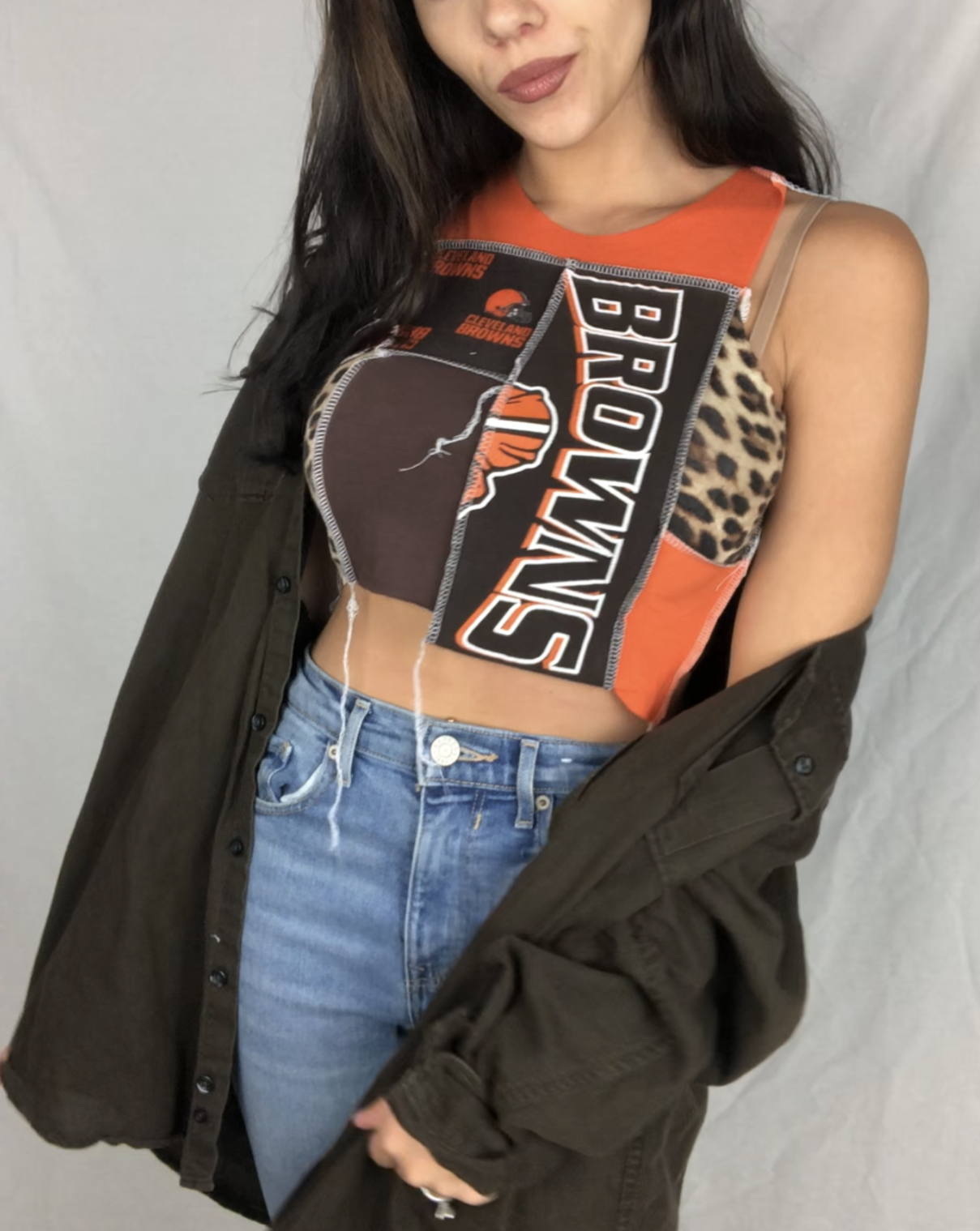 BROWNS CHEETAH PATCHWORK TANK