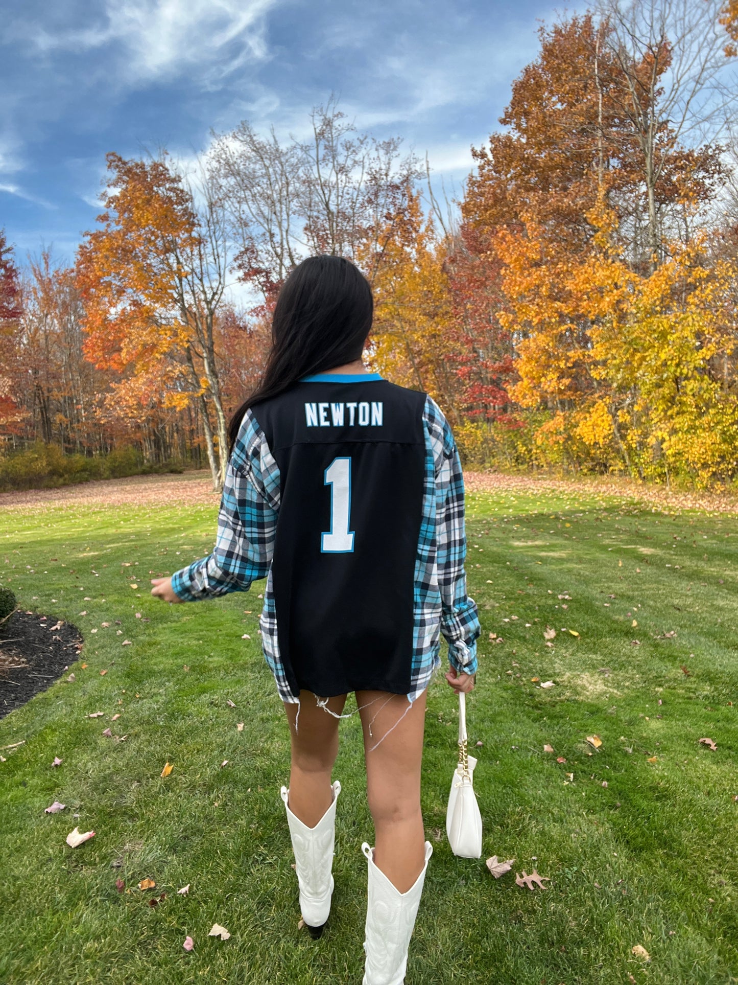 #1 NEWTON PANTHERS JERSEY X FLANNEL