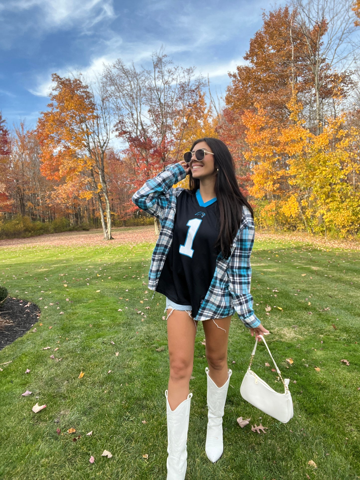 #1 NEWTON PANTHERS JERSEY X FLANNEL