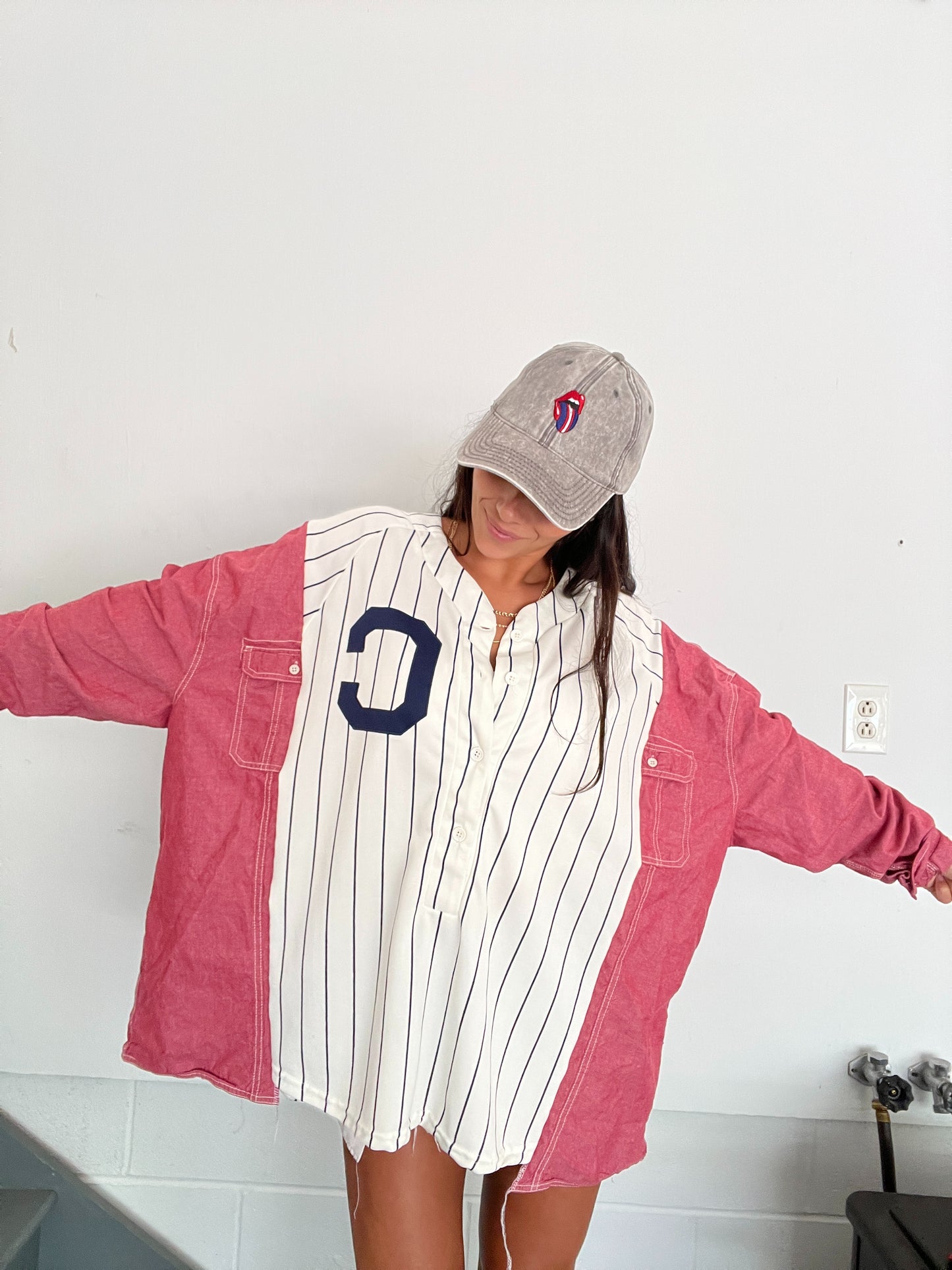 STRIPED CLEVELAND JERSEY TOP