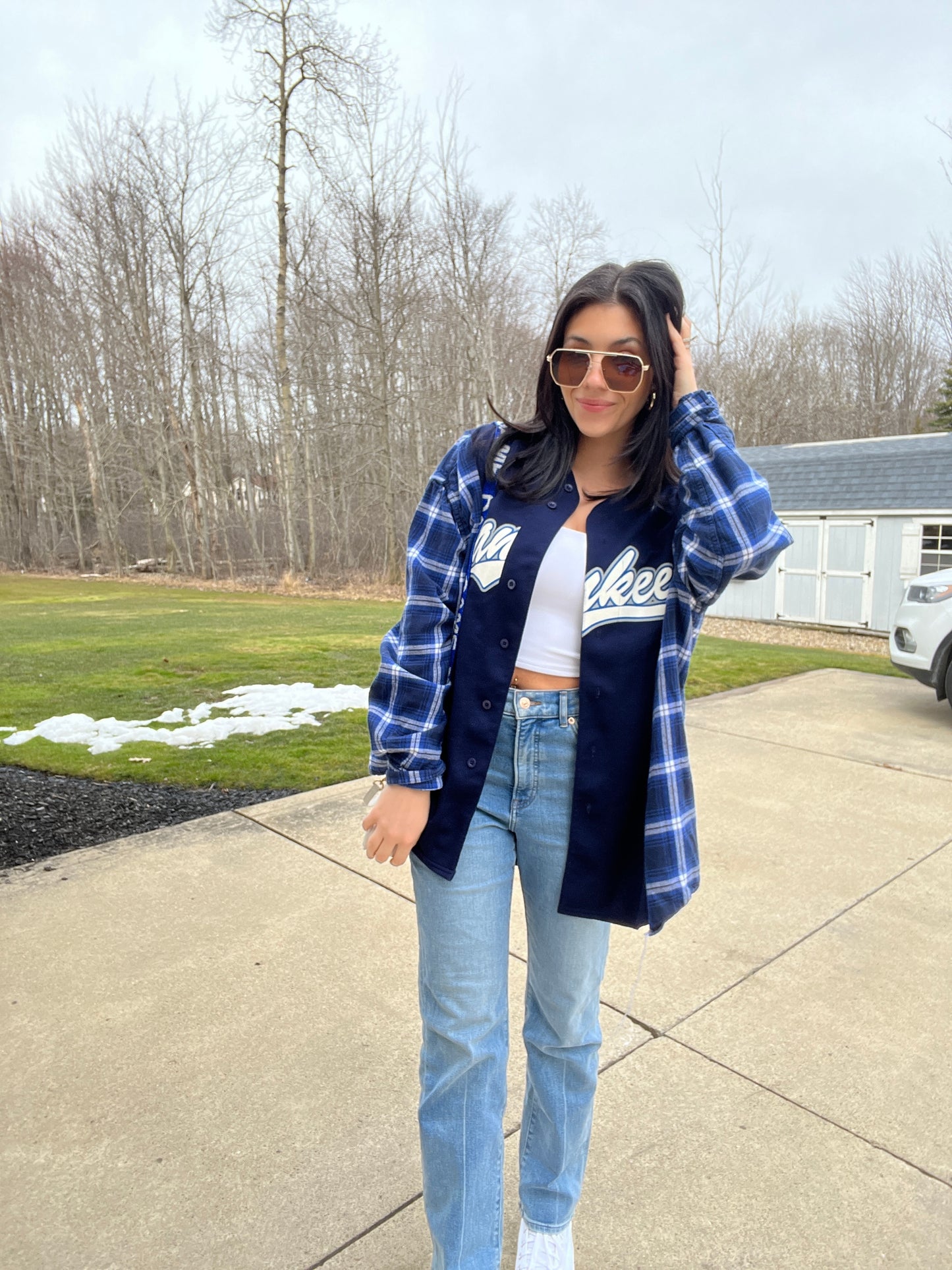 NY BASEBALL JERSEY X FLANNEL