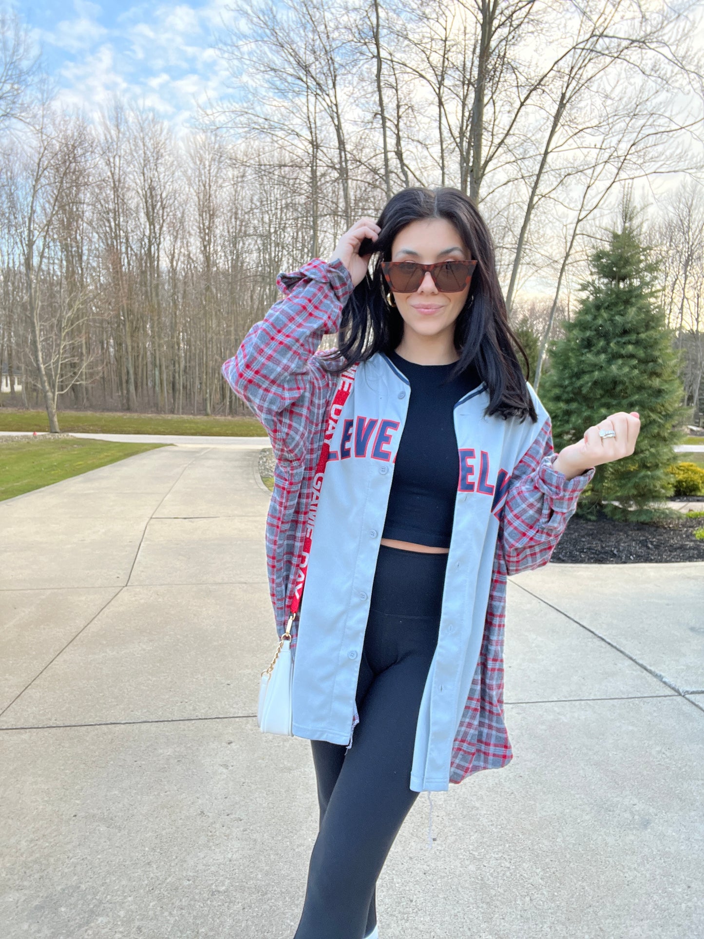 CLEVELAND BASEBALL MASTERSON JERSEY X FLANNEL