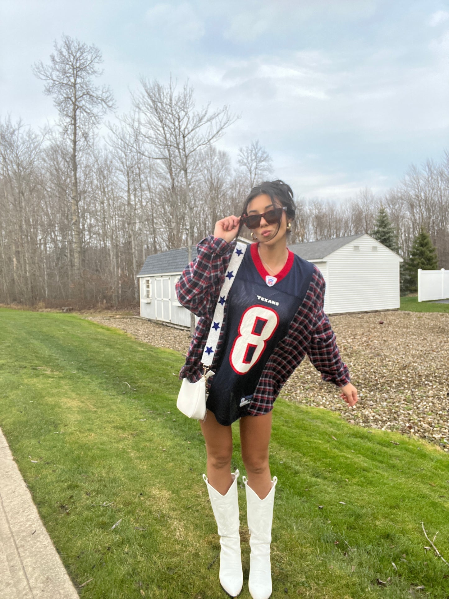 #8 SCHAUB TEXANS JERSEY X FLANNEL