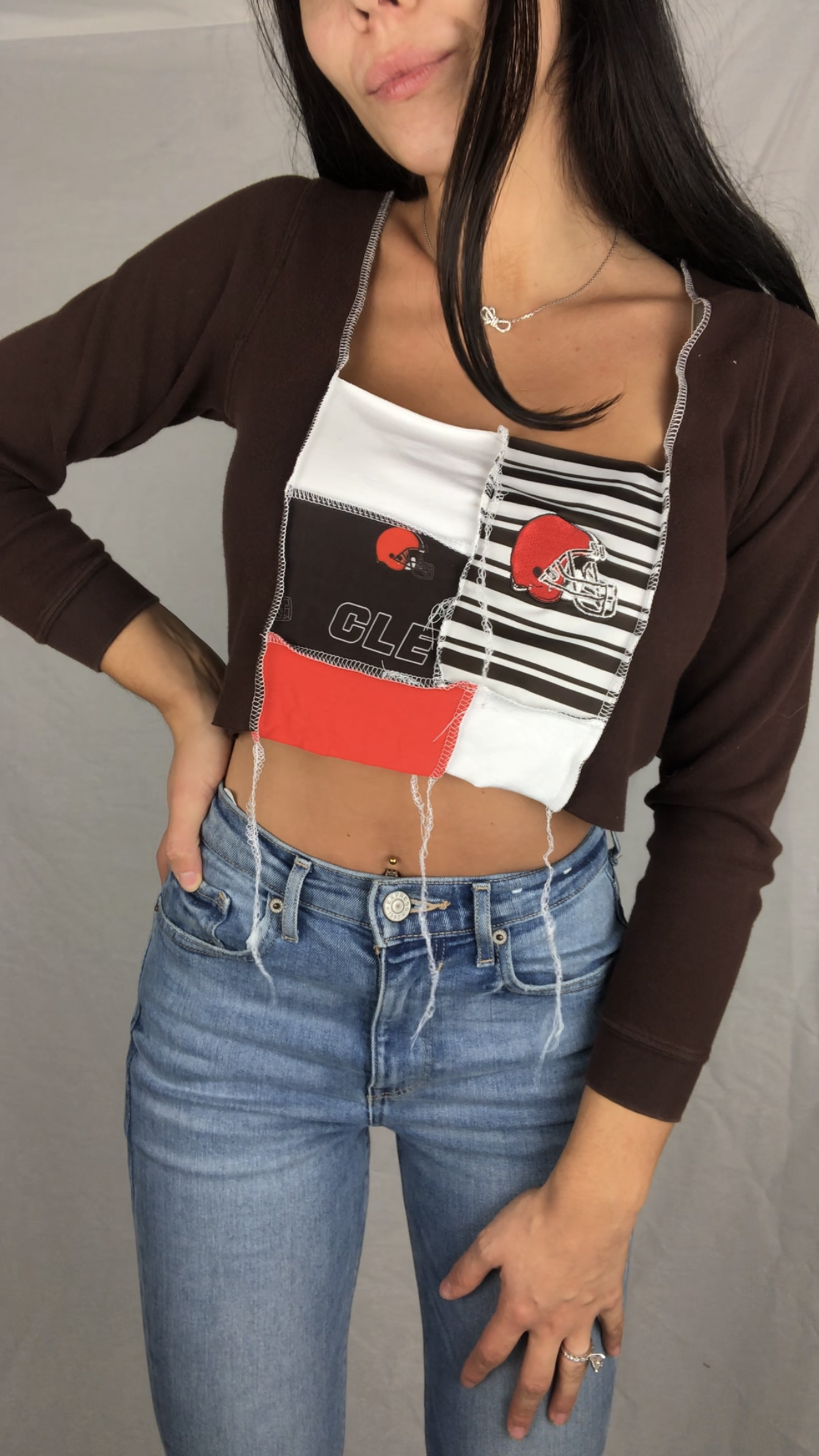 PATCHWORK LONG SLEEVE TOP