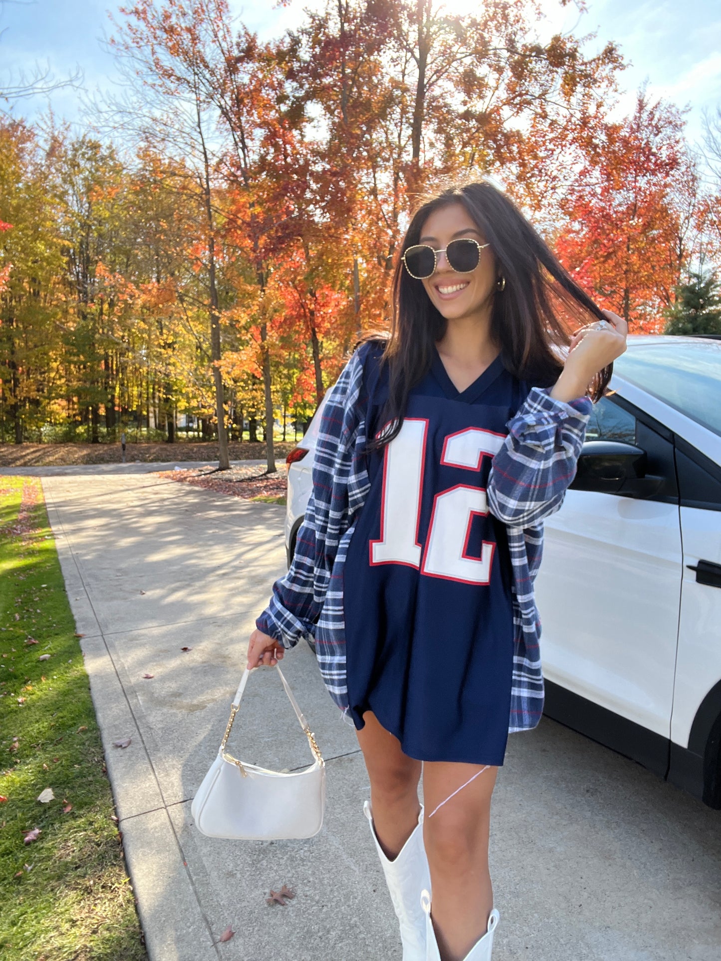 #12 BRADY PATRIOTS JERSEY X FLANNEL