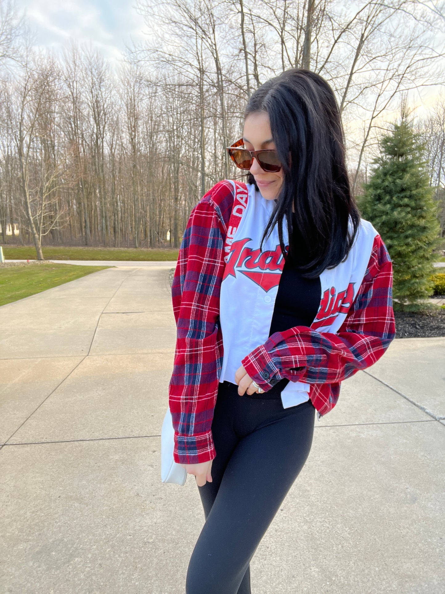 CLEVELAND BASEBALL REYES CROPPED JERSEY X FLANNEL