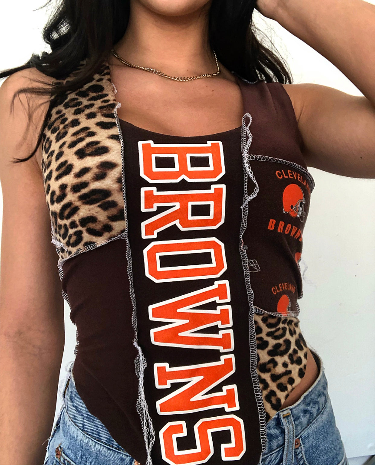 Browns Cheetah New Patchwork Tank