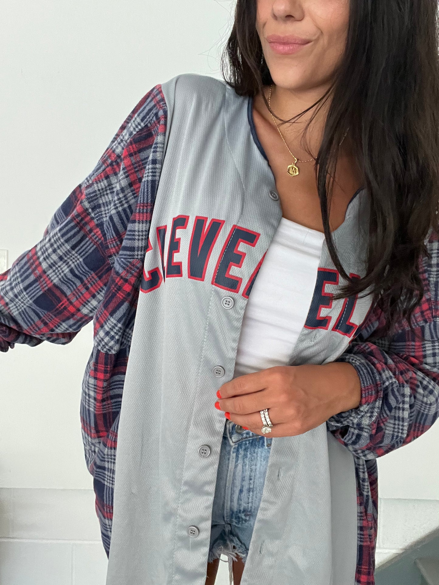 GREY CLEVELAND JERSEY FLANNEL