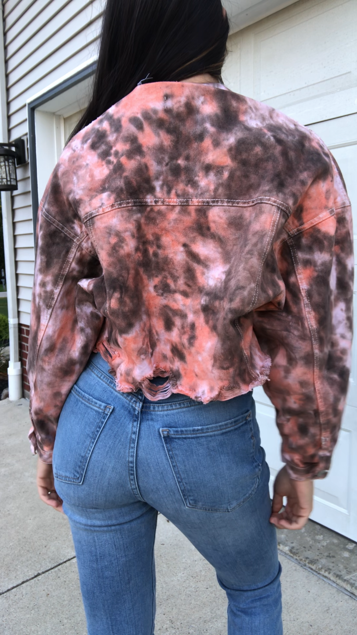 TIE DYE CROPPED JACKET