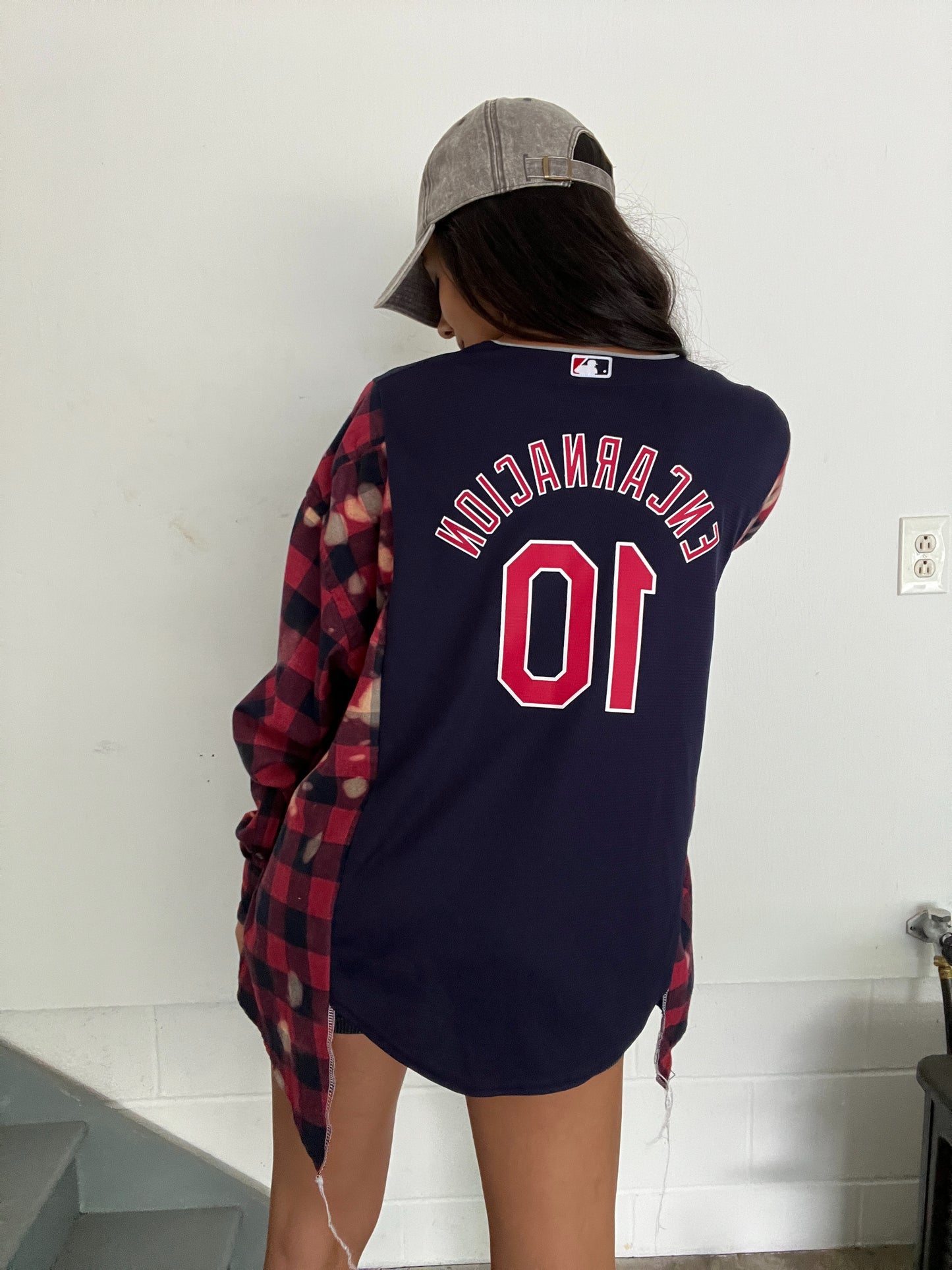 NAVY BLEACHED JERSEY FLANNEL