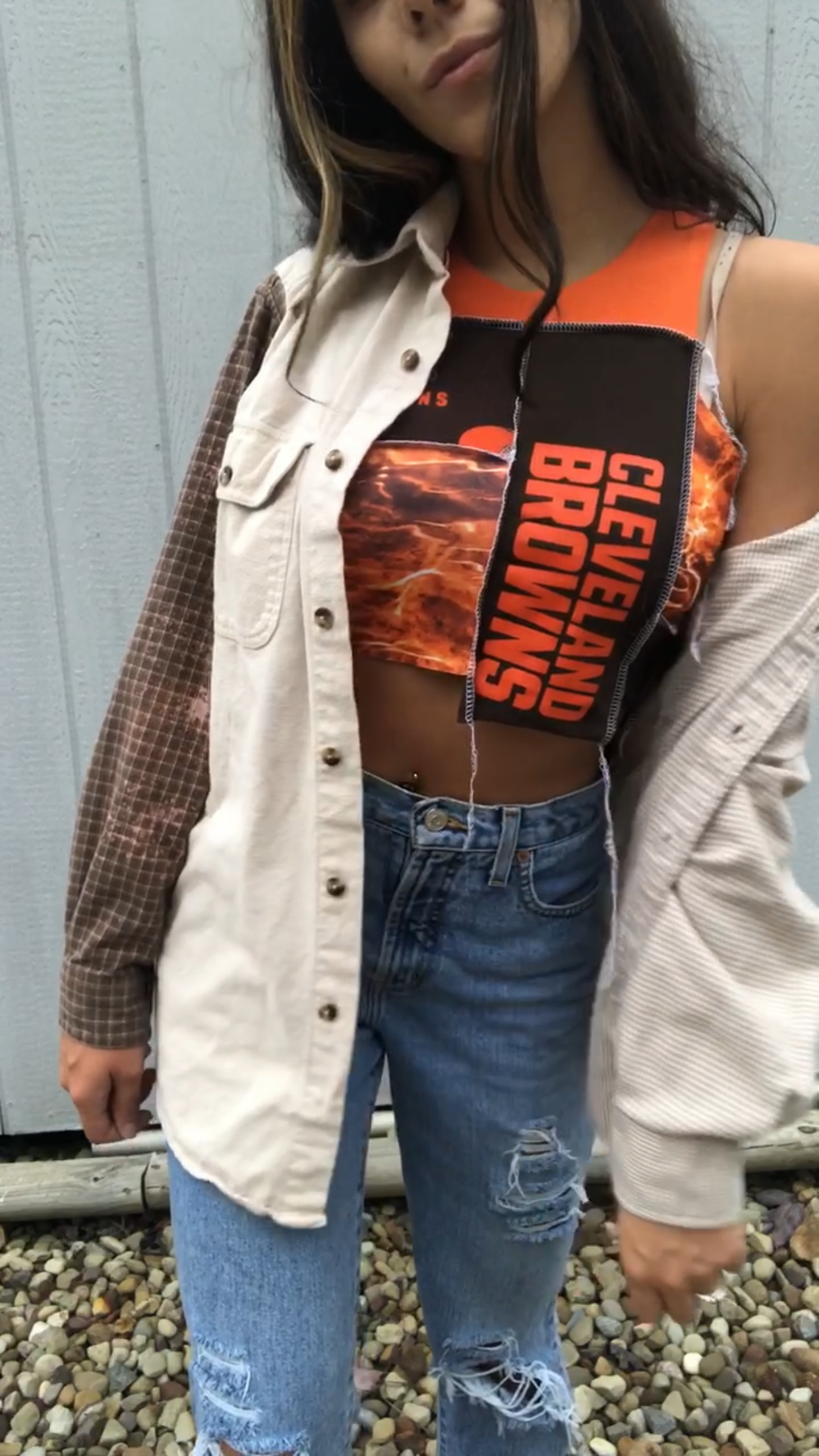 CLEVELAND BROWNS PATCHWORK FLANNEL