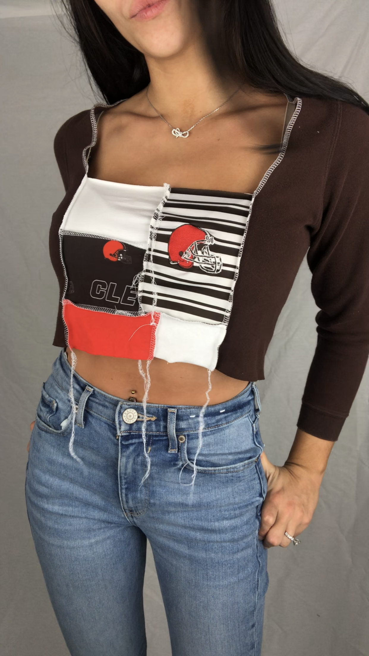 PATCHWORK LONG SLEEVE TOP