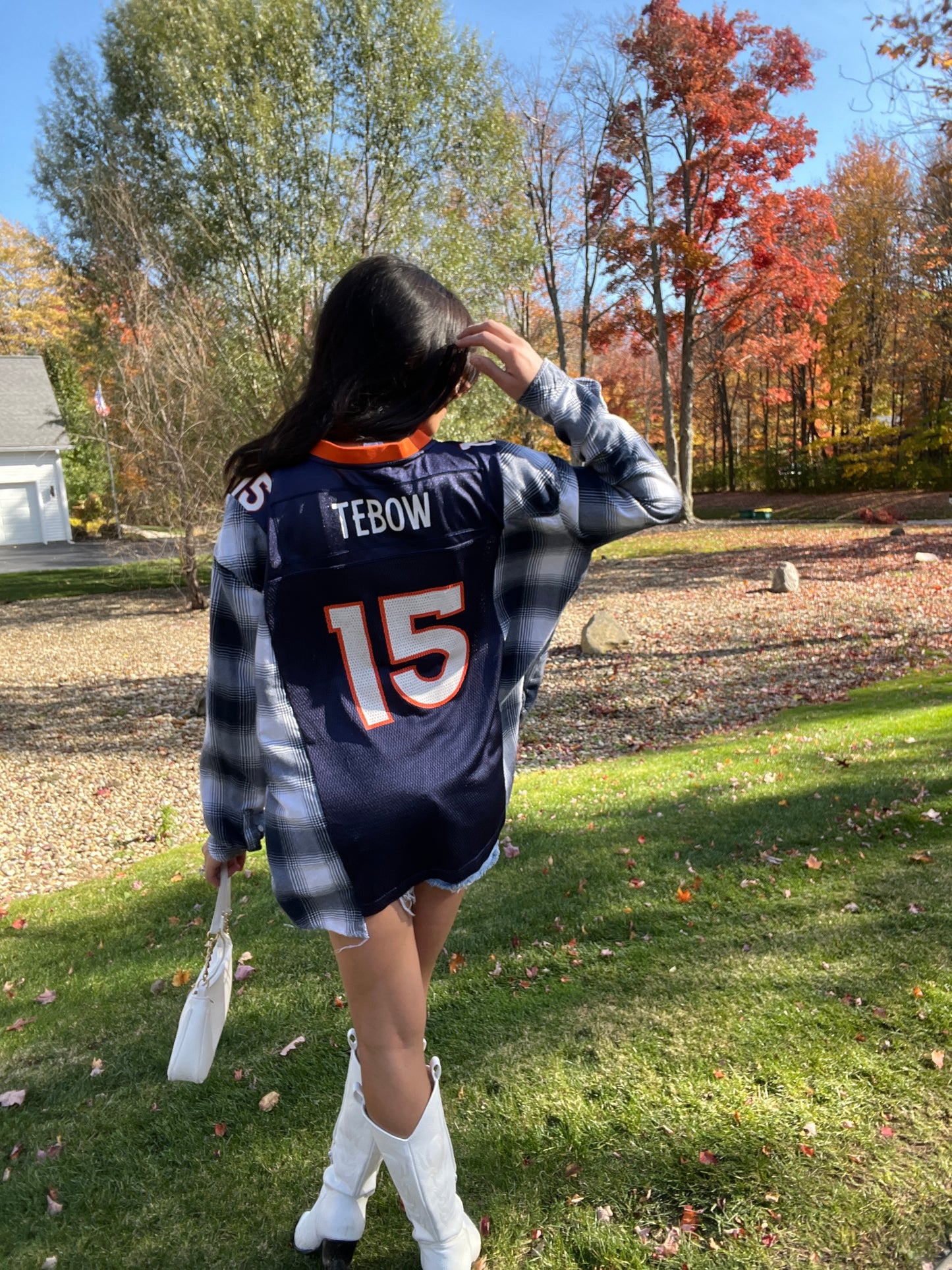 #15 TEBOW BRONCOS JERSEY X FLANNEL