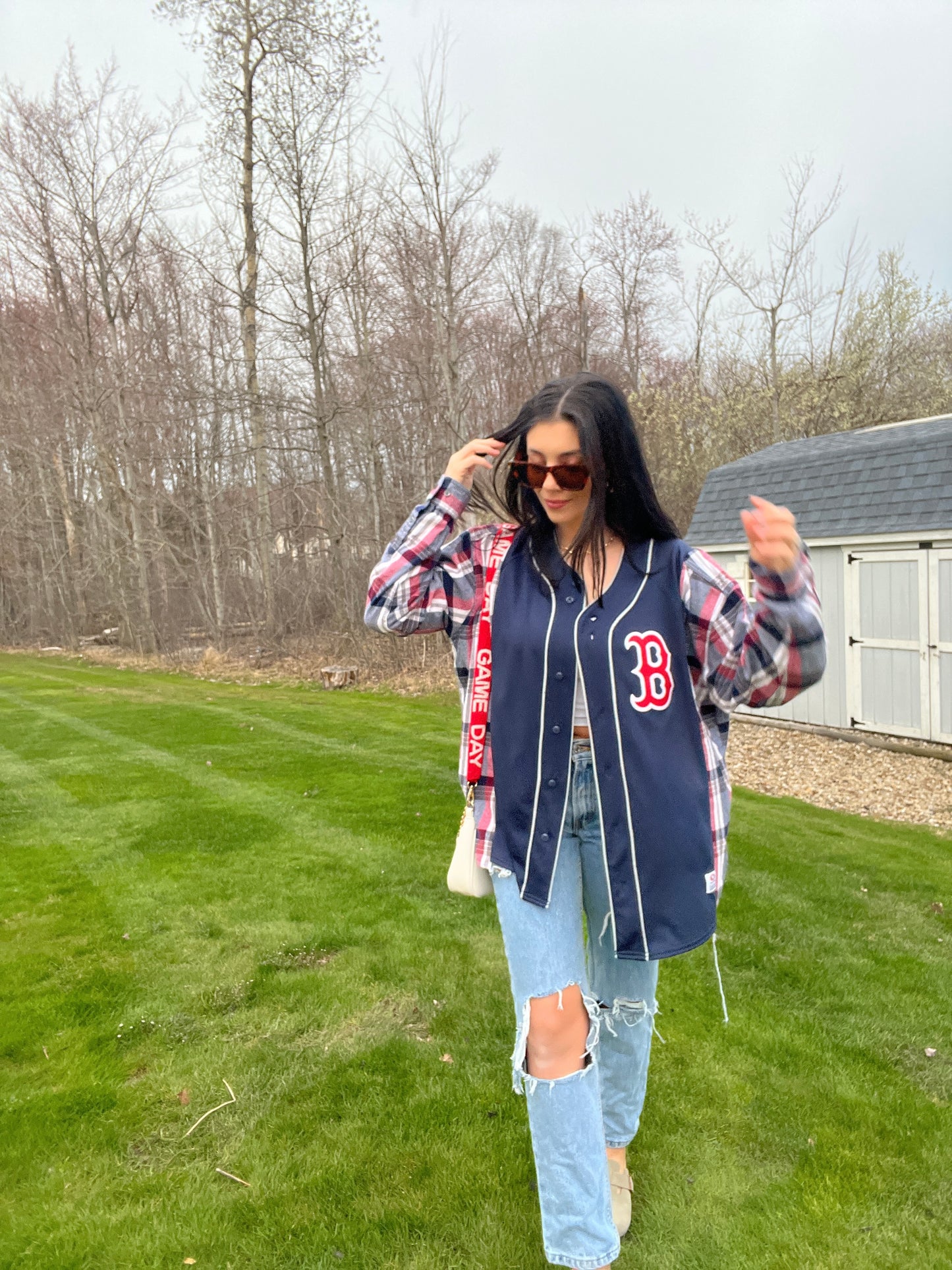 BOSTON BASEBALL JERSEY X FLANNEL