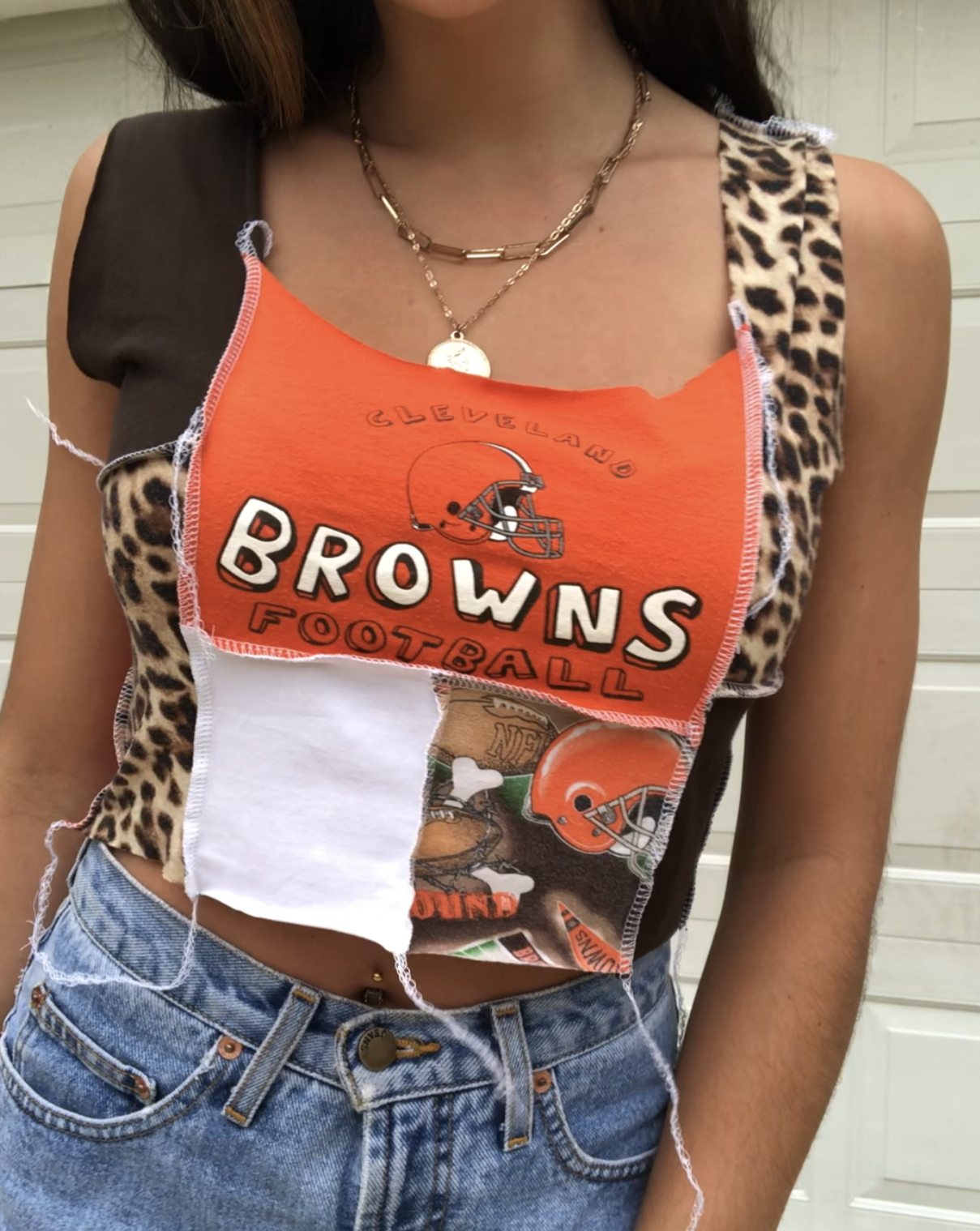 BROWNS CHEETAH PATCHWORK TANK