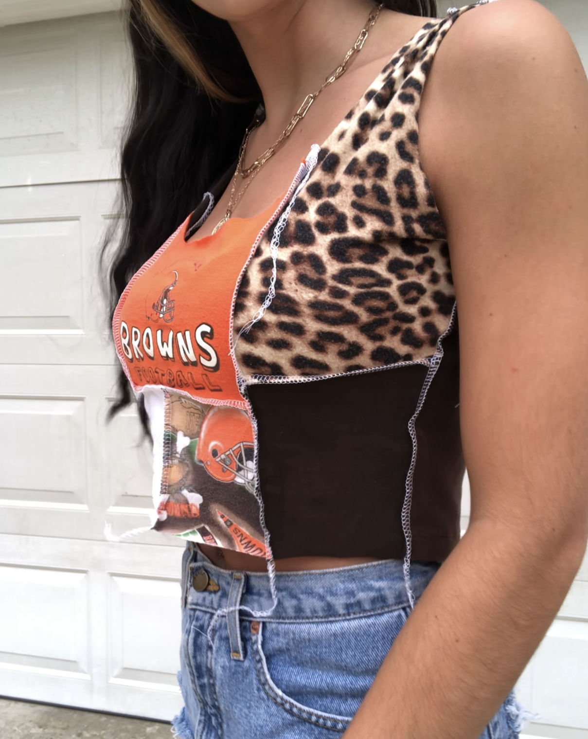 BROWNS CHEETAH PATCHWORK TANK
