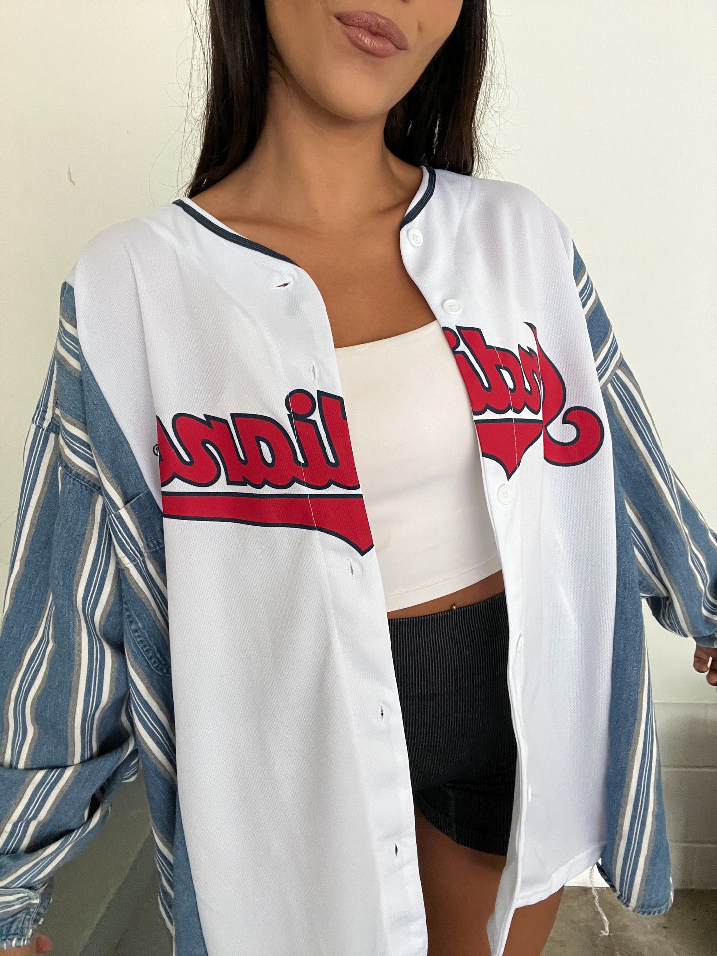 LINDOR JERSEY STRIPED DENIM SLEEVES