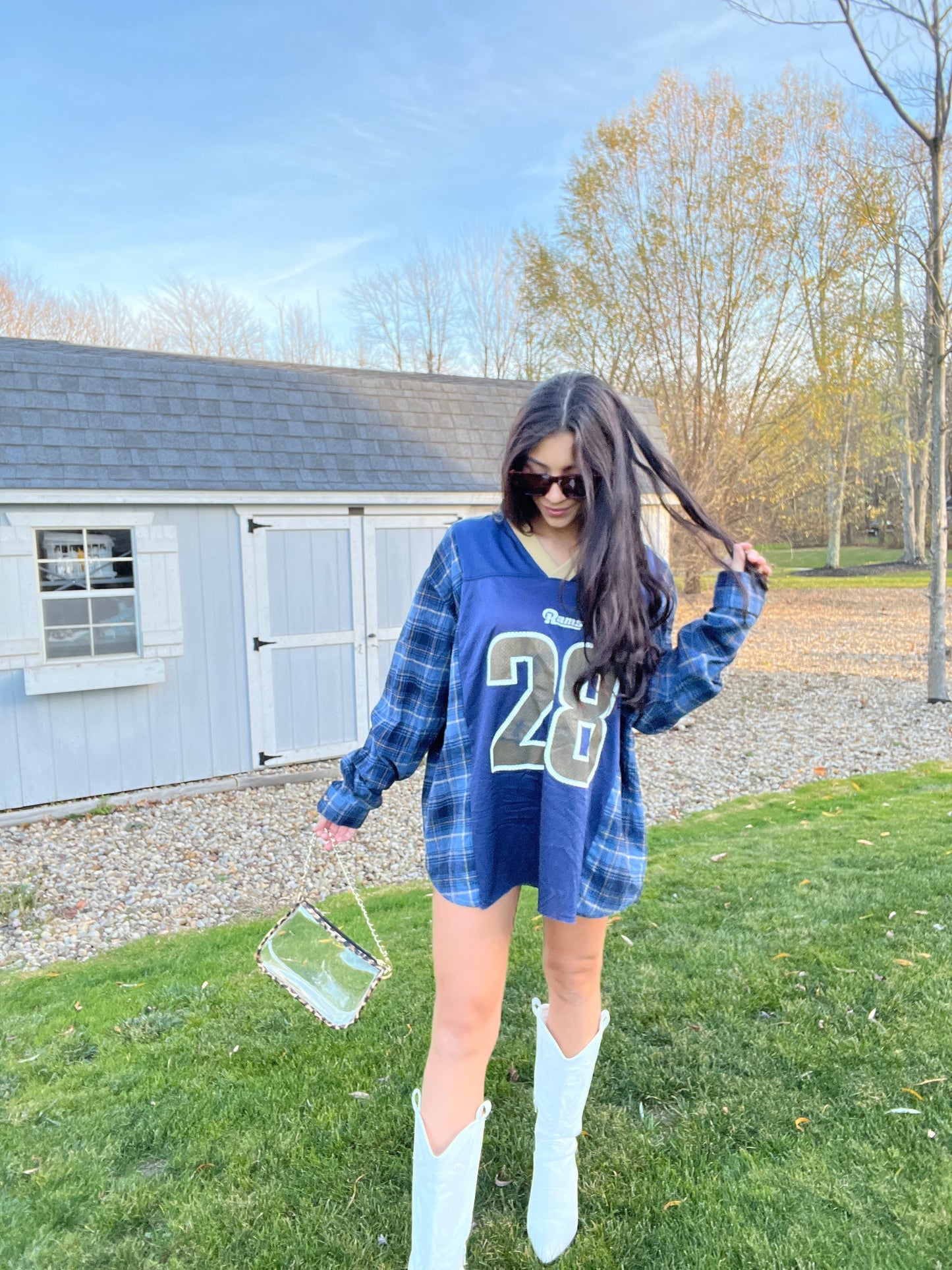 #28 FAULK OLD SCHOOL RAMS JERSEY X FLANNEL