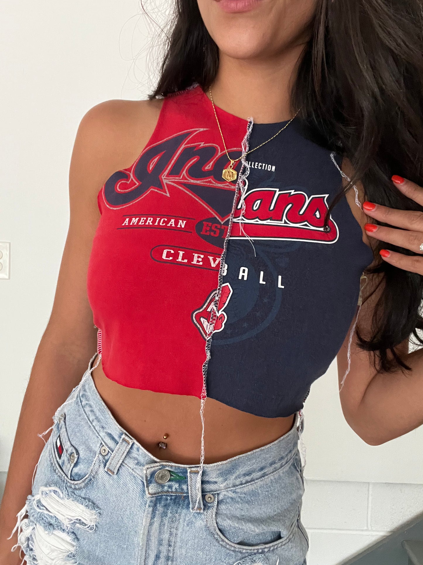 SPLIT HIGH NECK INDIANS TANK