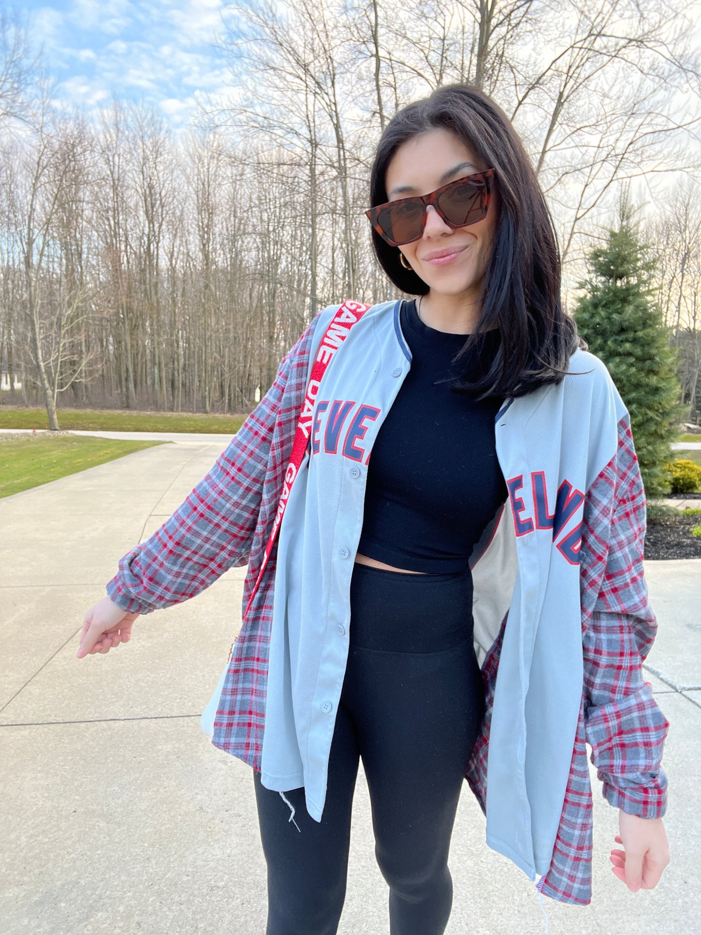 CLEVELAND BASEBALL MASTERSON JERSEY X FLANNEL