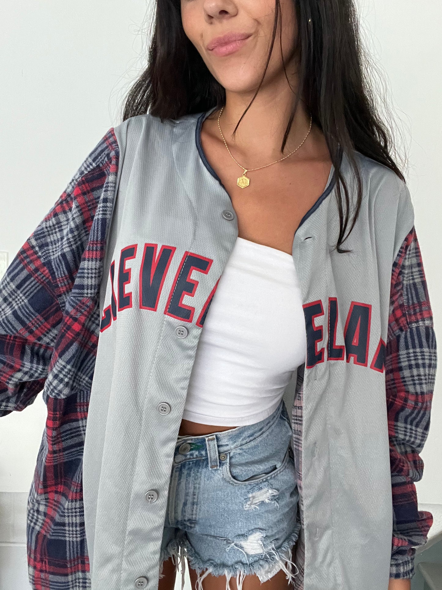 GREY CLEVELAND JERSEY FLANNEL