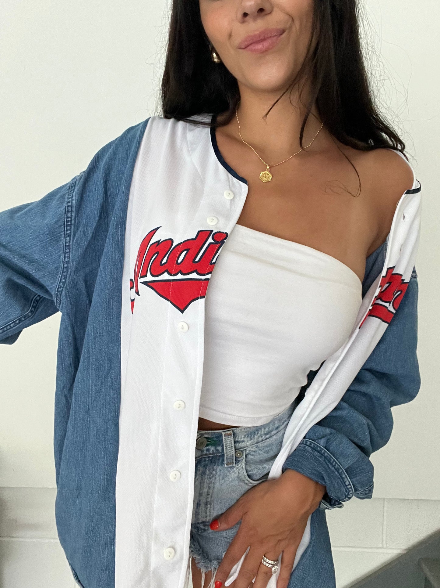 DENIM SLEEVES JERSEY