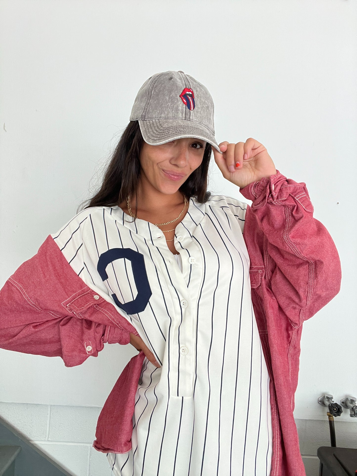STRIPED CLEVELAND JERSEY TOP