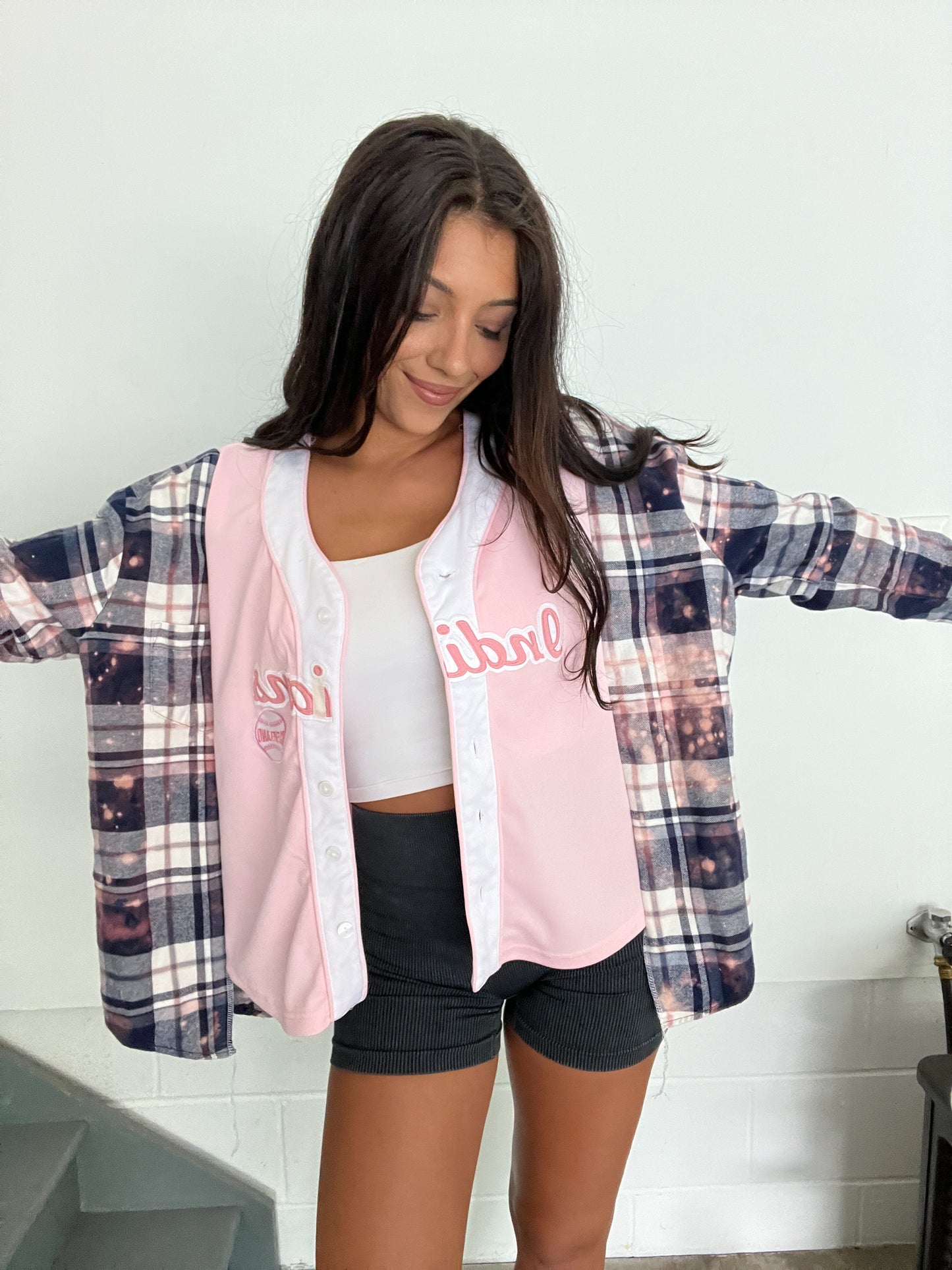 NO NAME PINK JERSEY FLANNEL