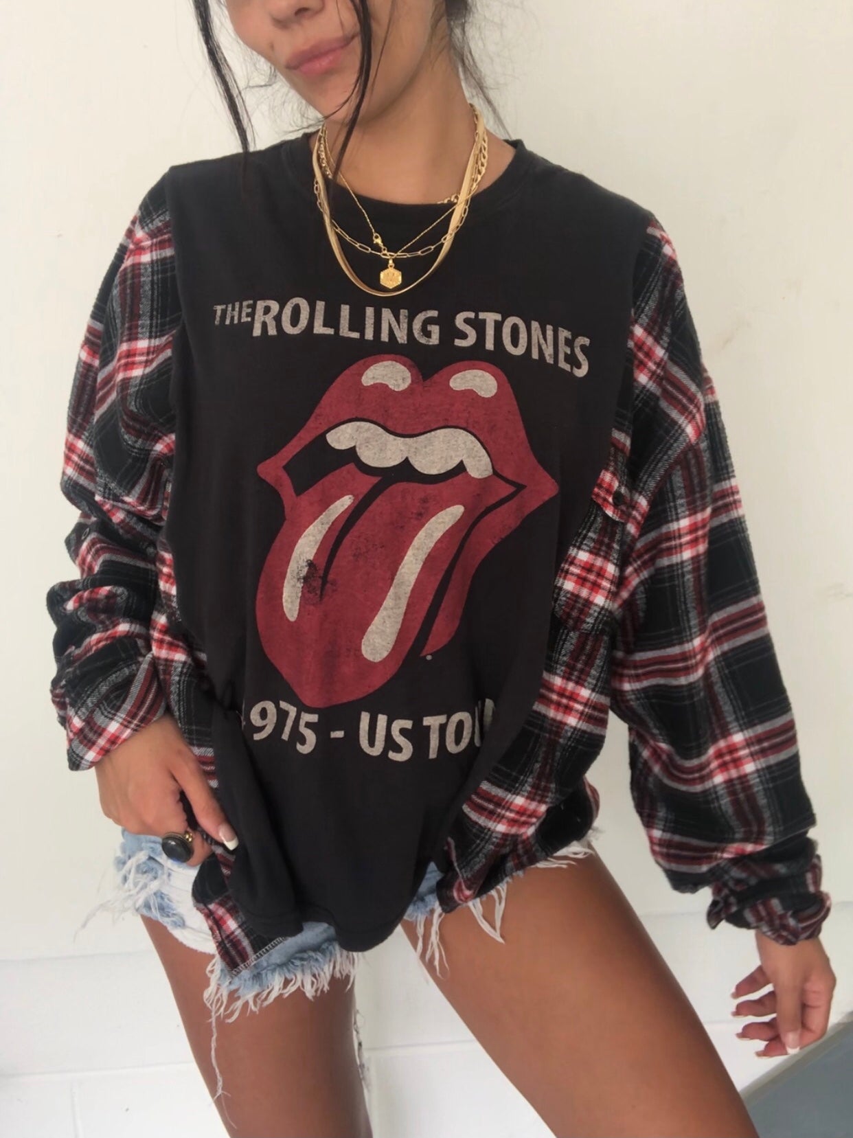 ROLLING STONES FLANNEL TOP