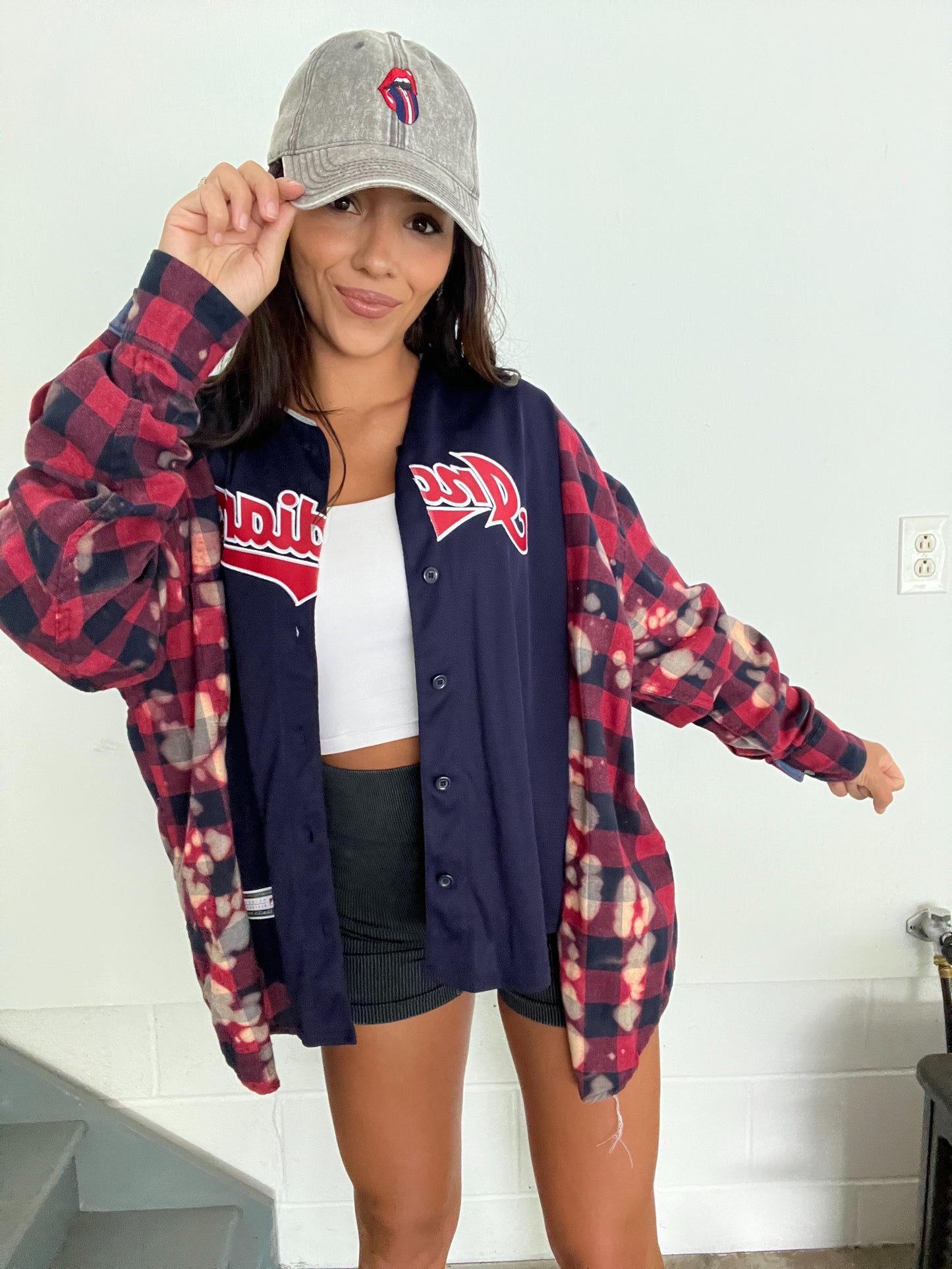 NAVY BLEACHED JERSEY FLANNEL