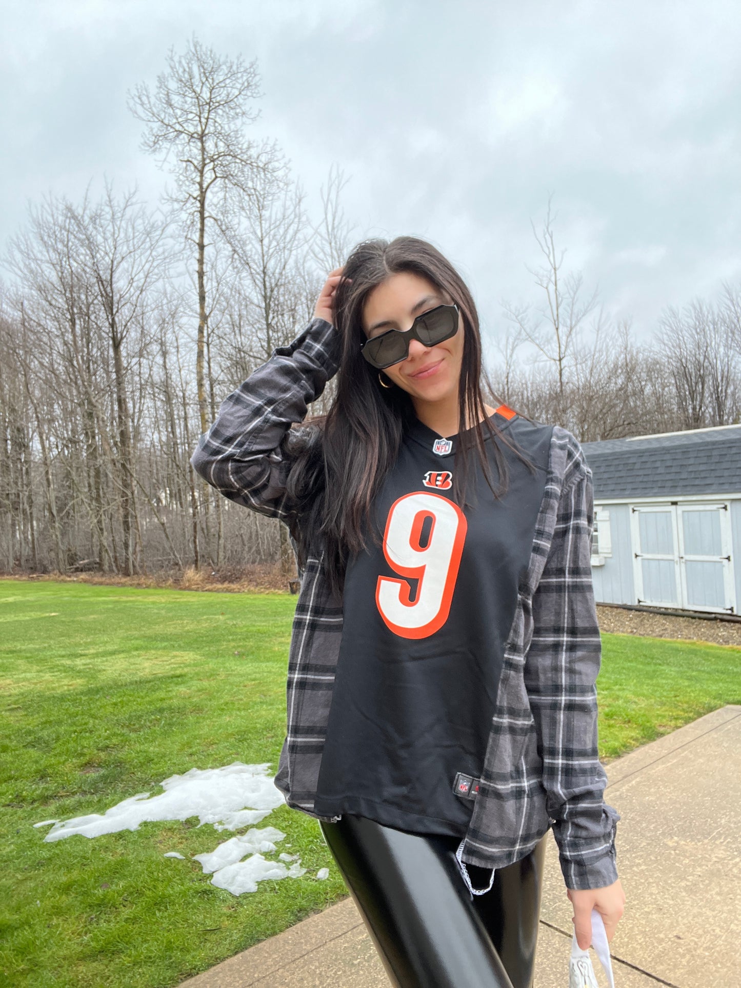 #9 BURROW BENGALS JERSEY X FLANNEL