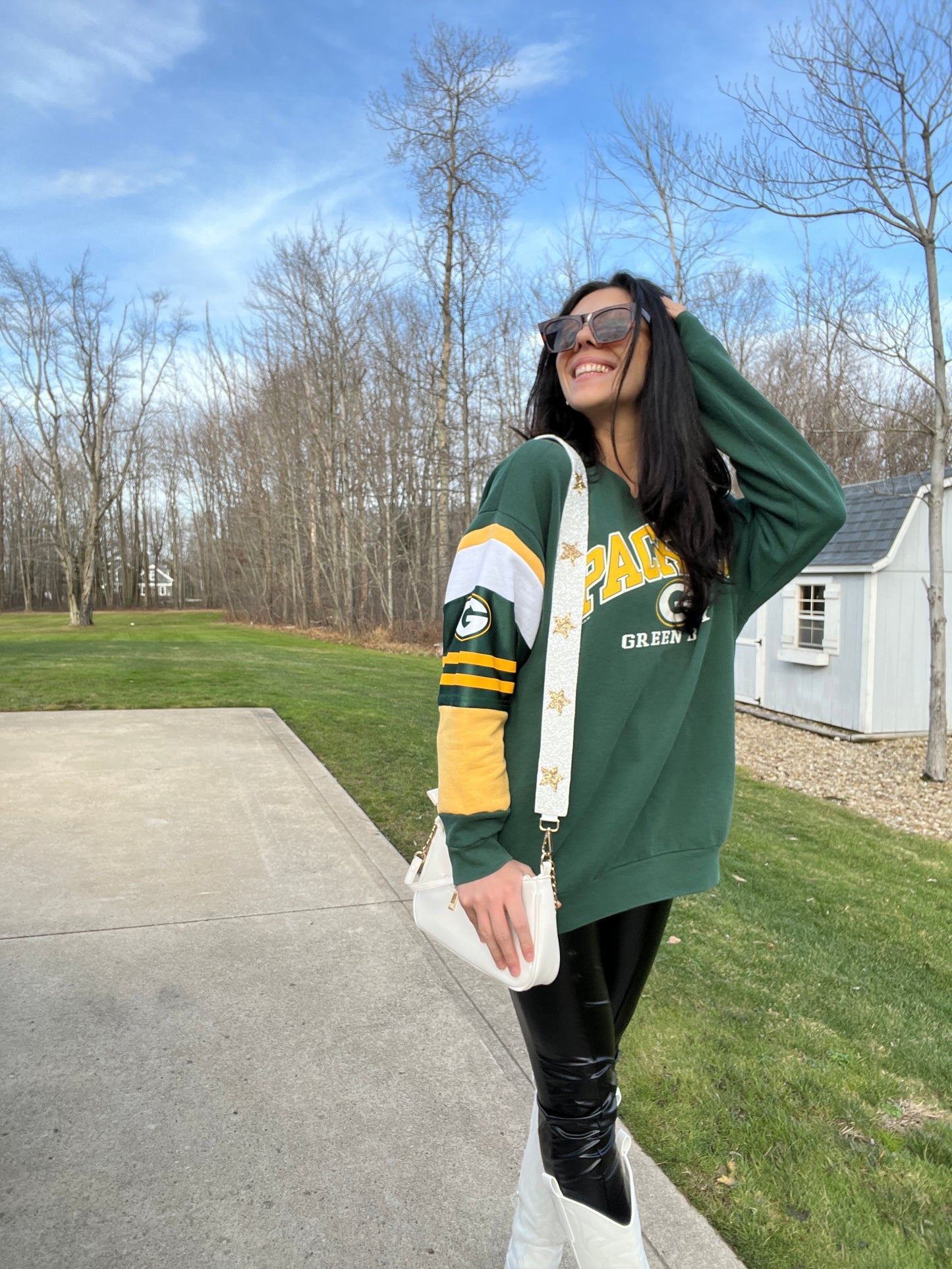 PATCH SLEEVE VINTAGE PACKERS CREWNECK