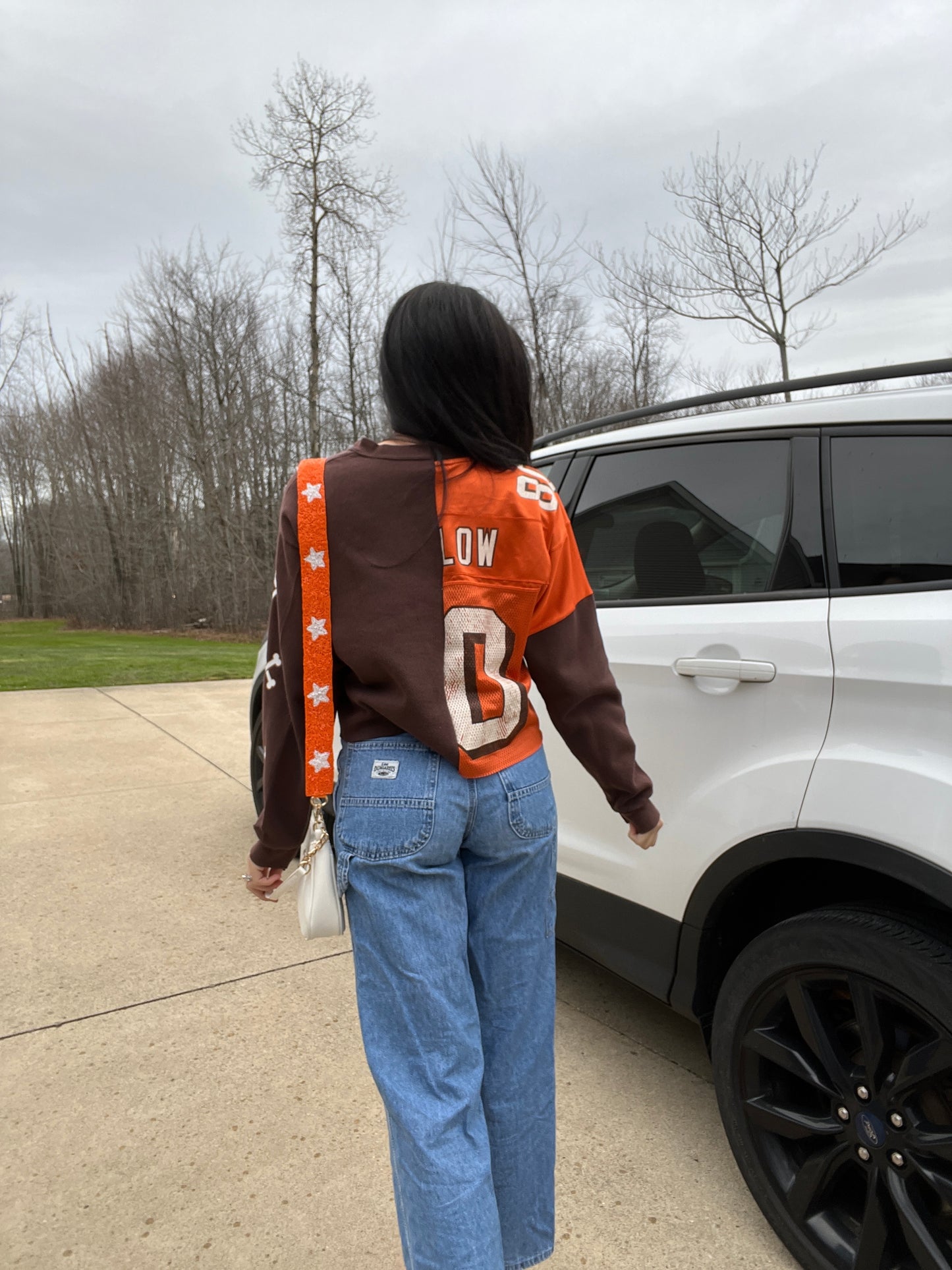 SPLIT BROWNS JERSEY X CREWNECK