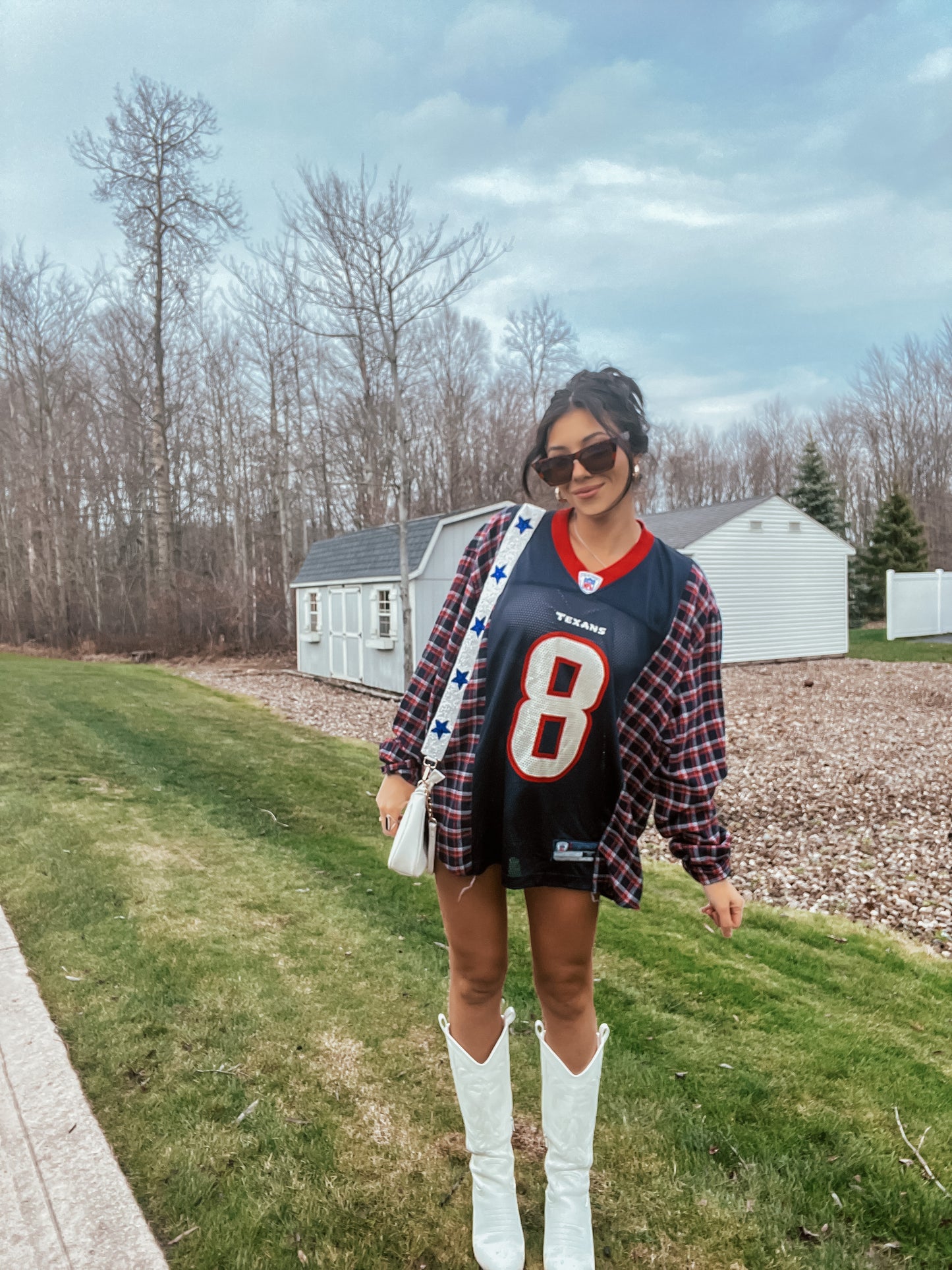 #8 SCHAUB TEXANS JERSEY X FLANNEL