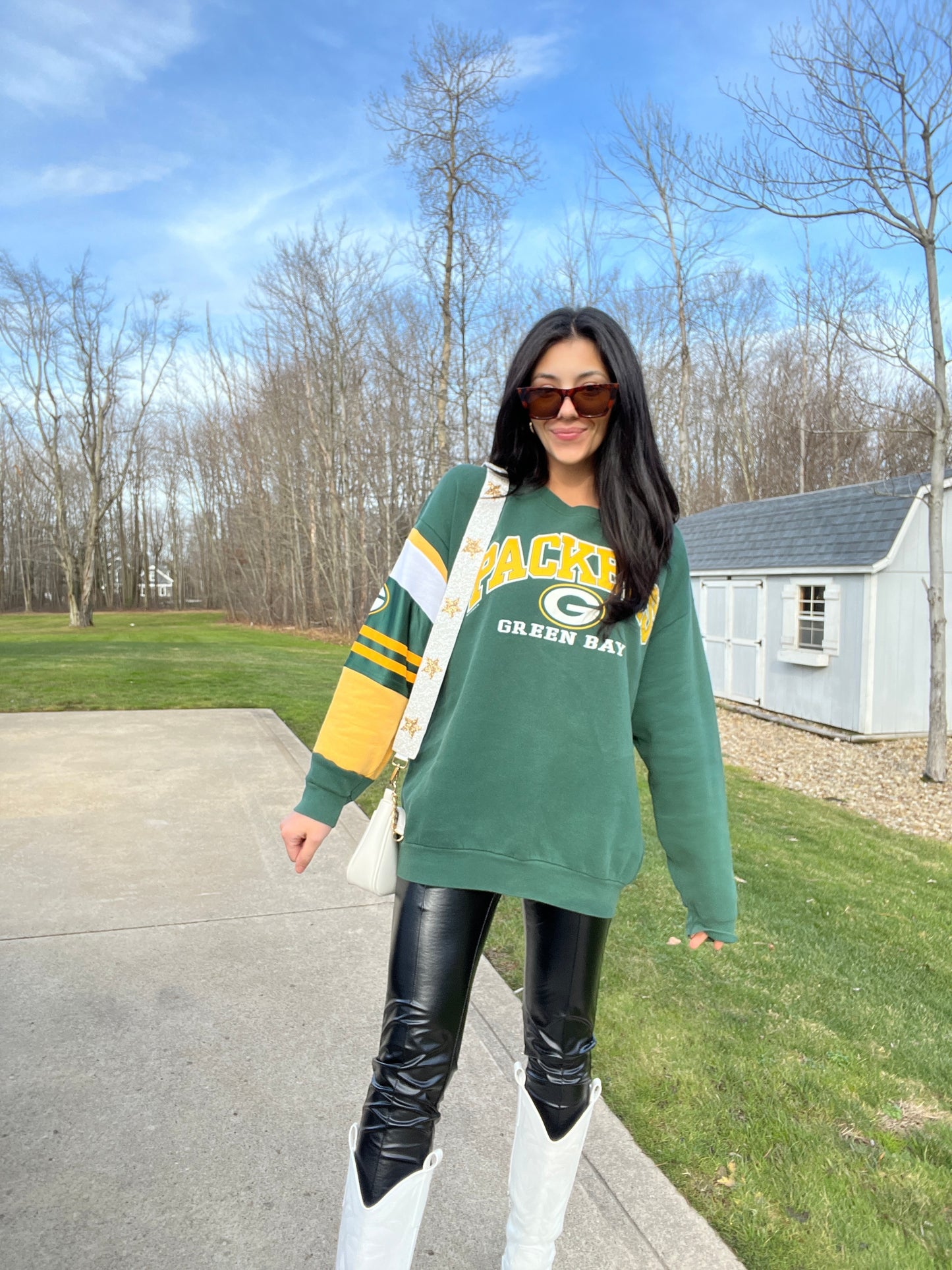 PATCH SLEEVE VINTAGE PACKERS CREWNECK