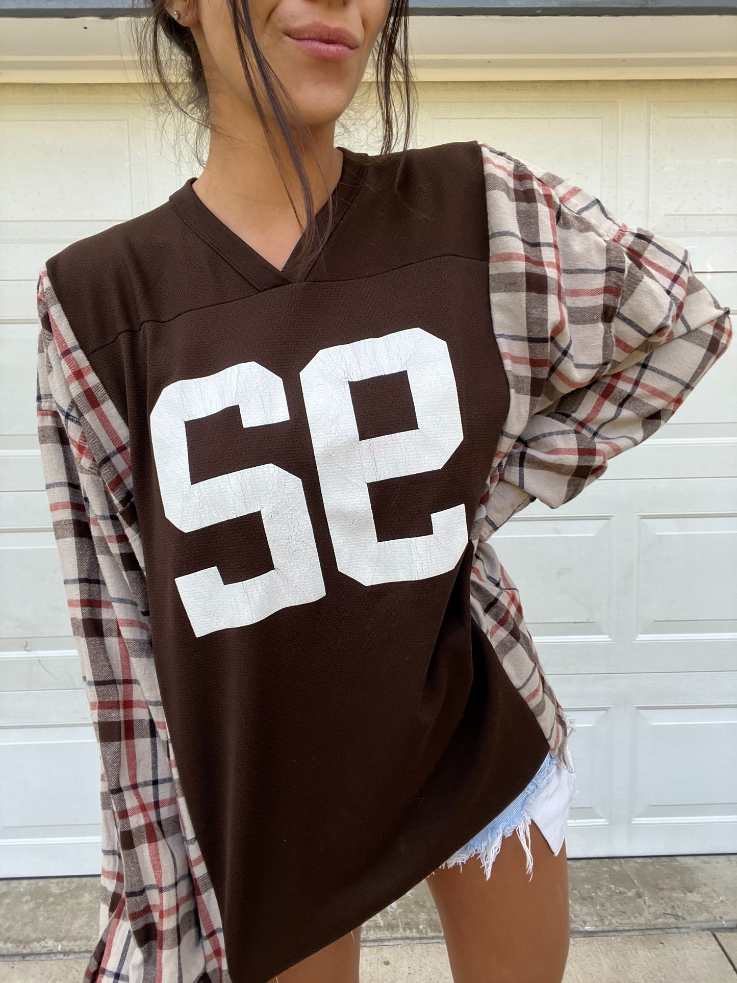 C BROWN JERSEY X FLANNEL