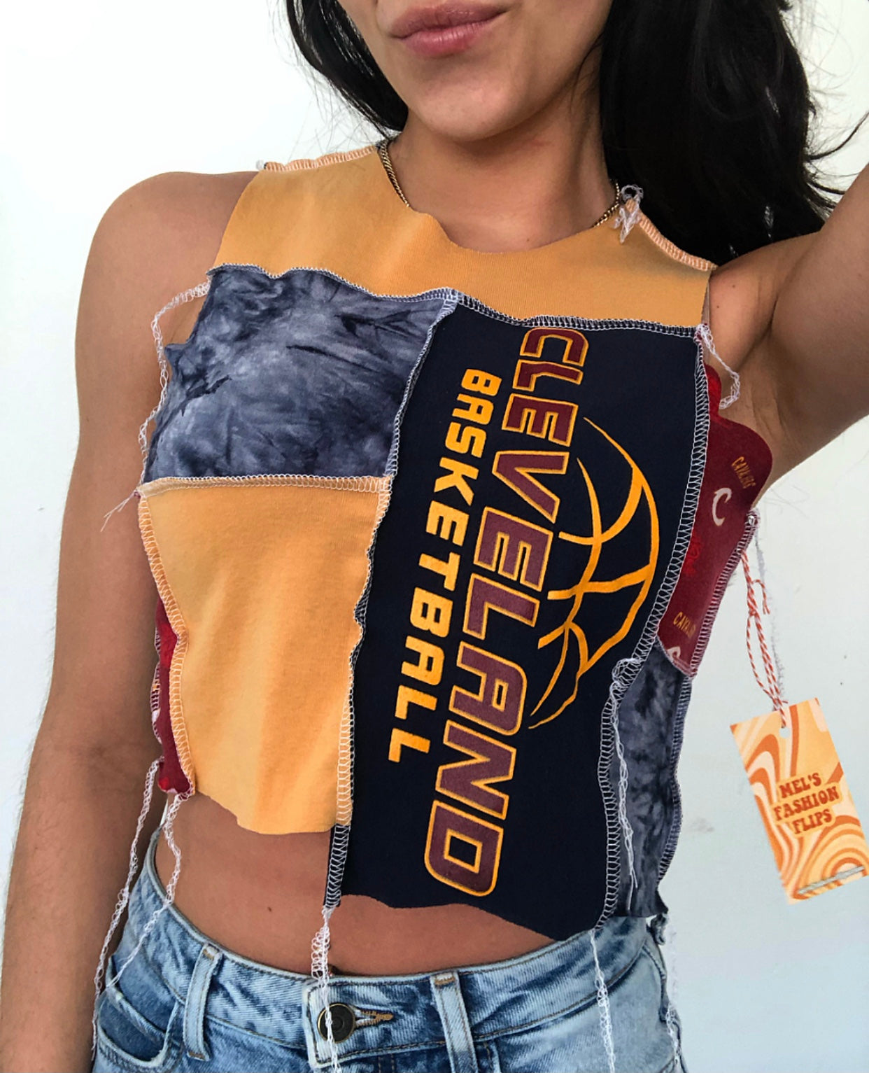 Tie Dye Cavs Patchwork Tank