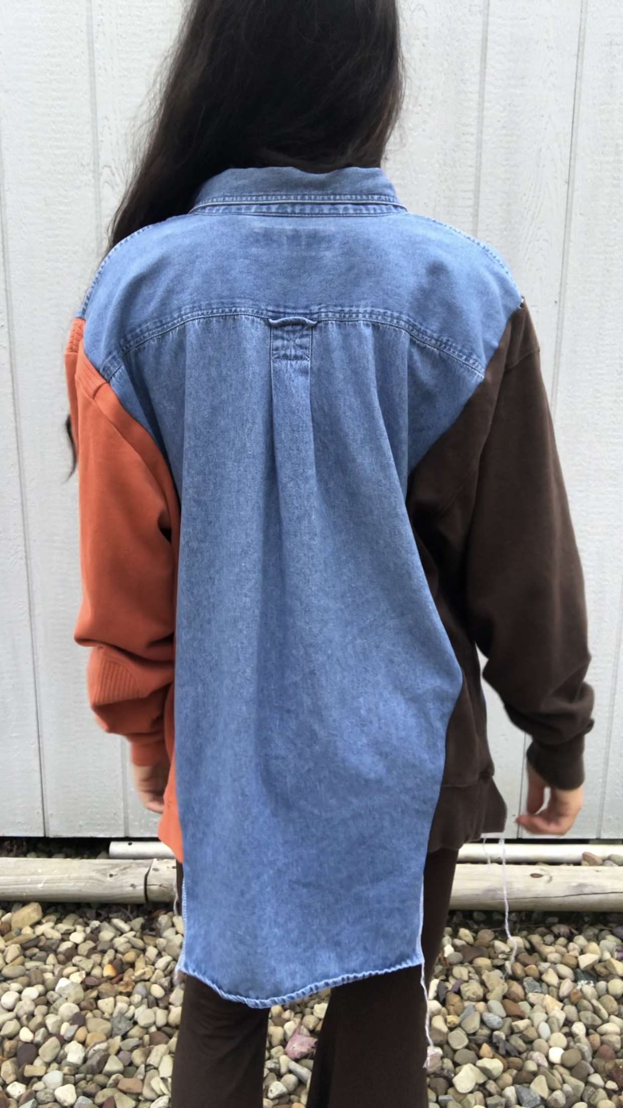 BROWNIES SWEATER SLEEVES DENIM SHIRT
