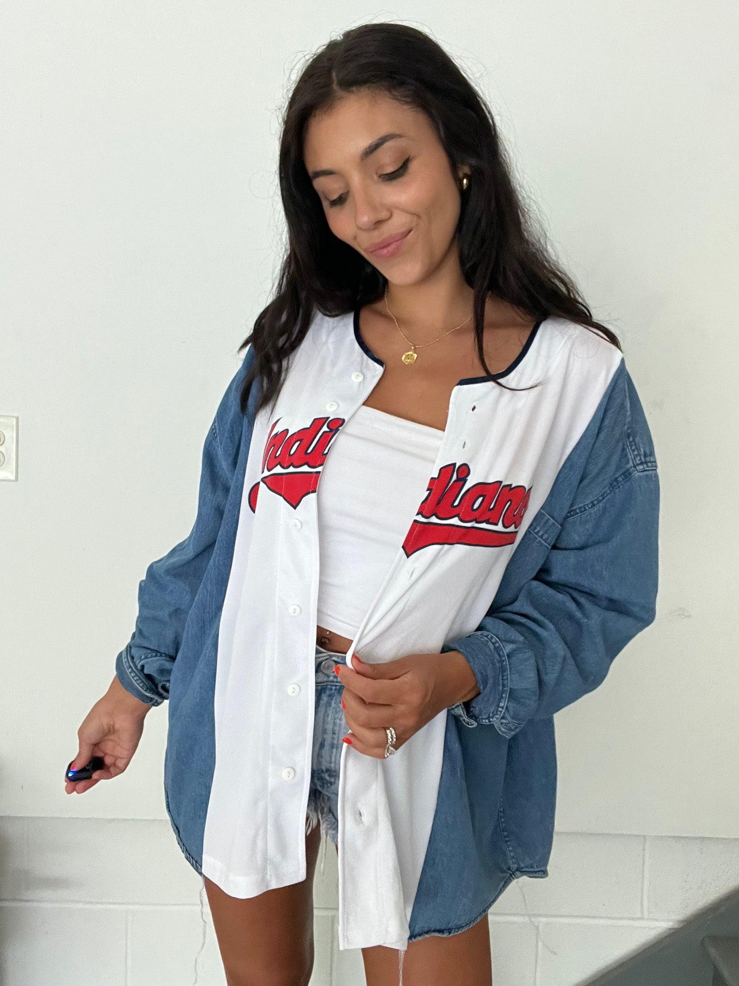 DENIM SLEEVES JERSEY