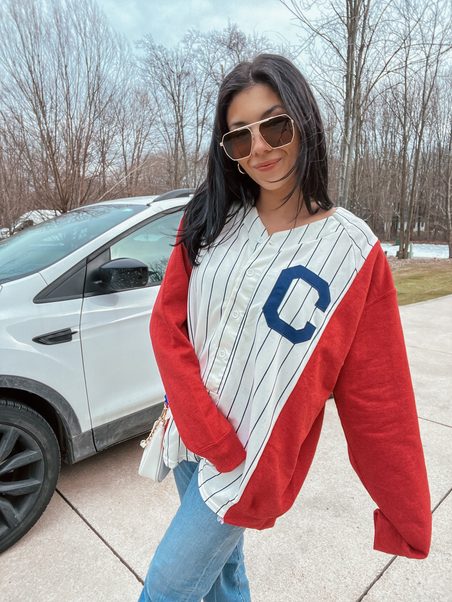 CLEVELAND BASEBALL JERSEY X CREWNECK