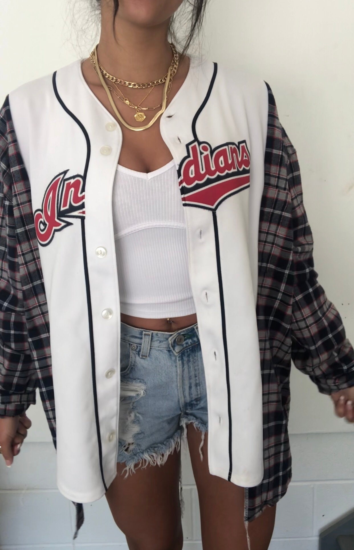 WHITE JERSEY FLANNEL