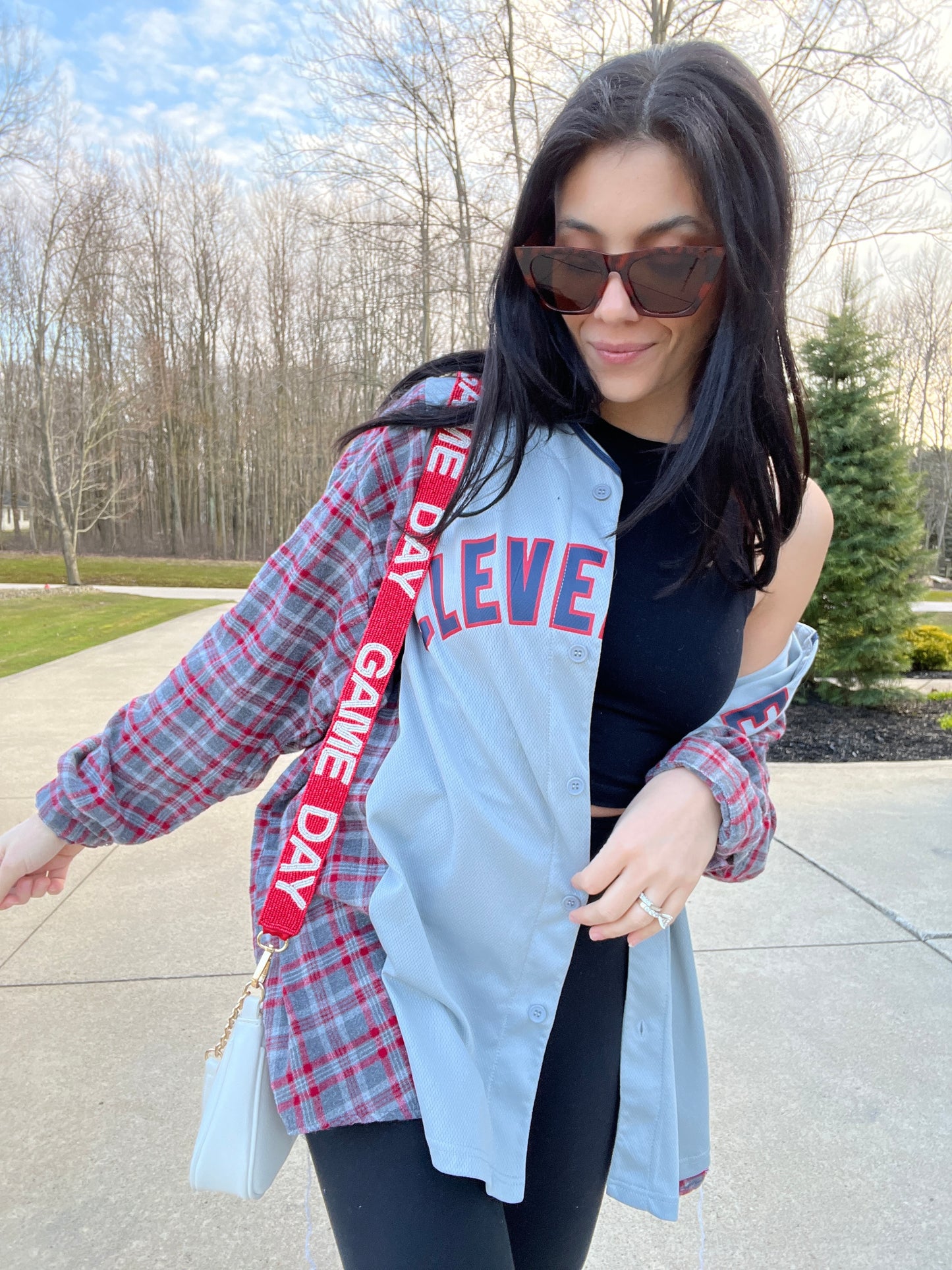 CLEVELAND BASEBALL MASTERSON JERSEY X FLANNEL