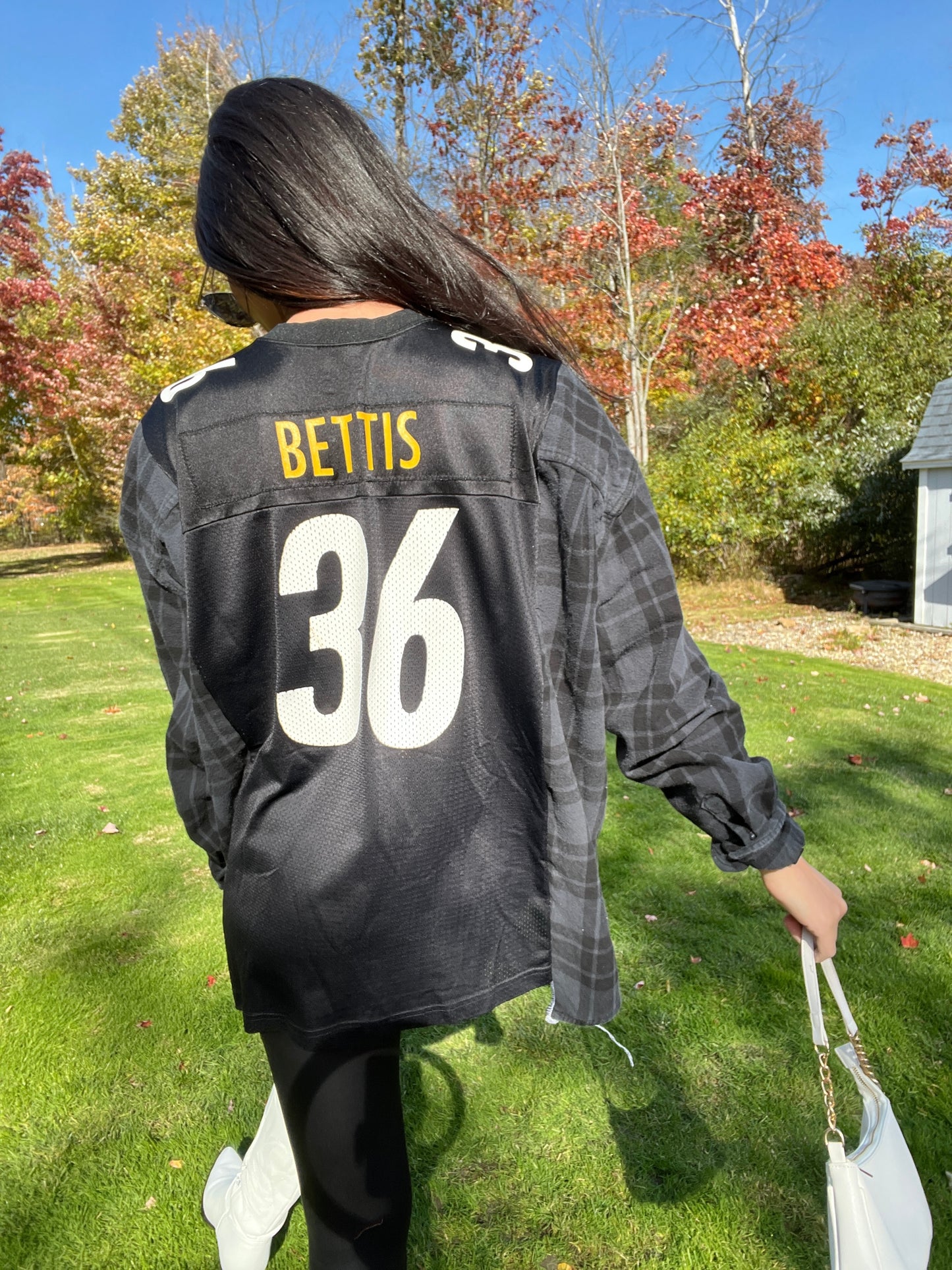 #36 BETTIS STEELERS JERSEY X FLANNEL