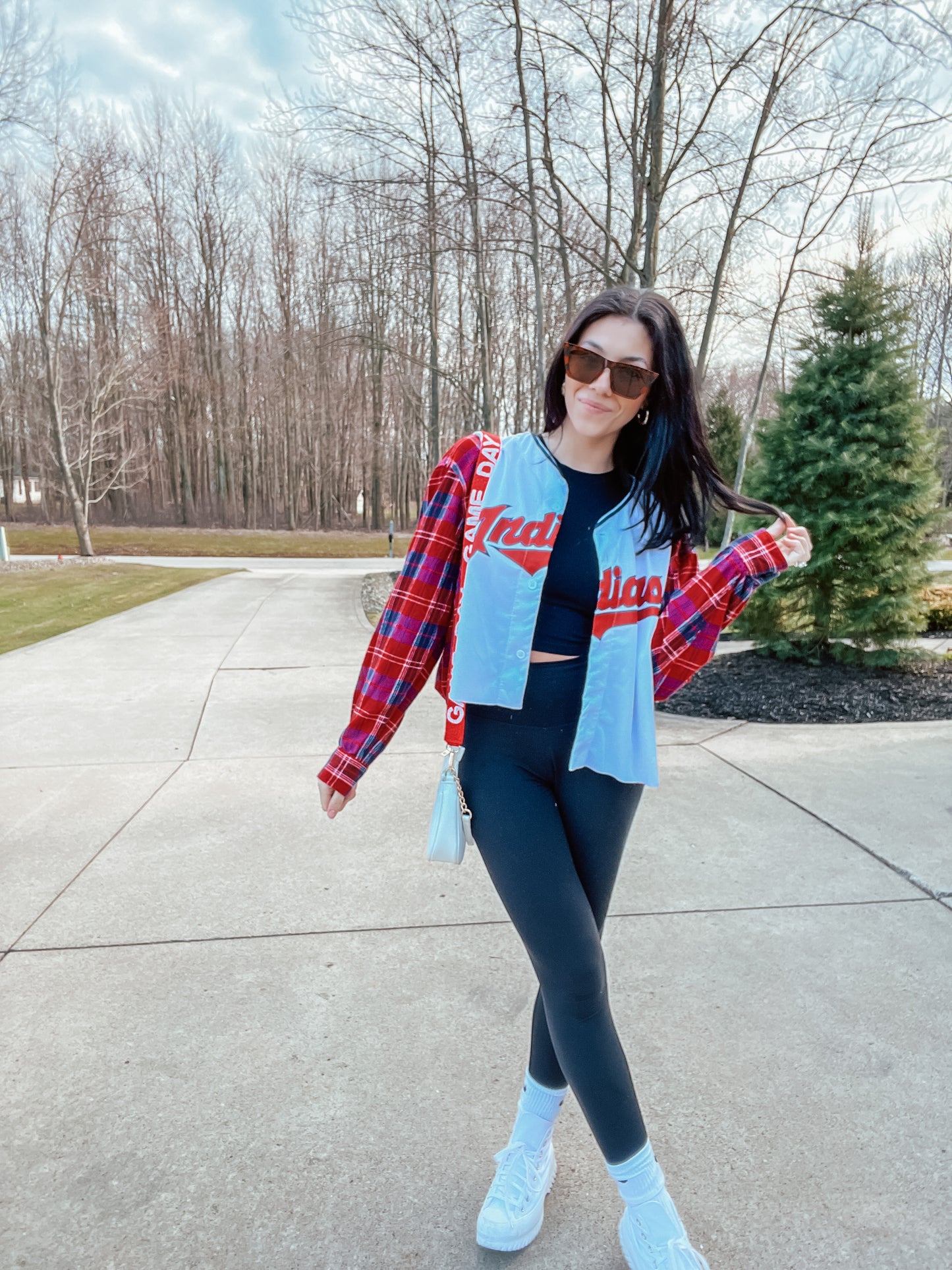 CLEVELAND BASEBALL REYES CROPPED JERSEY X FLANNEL
