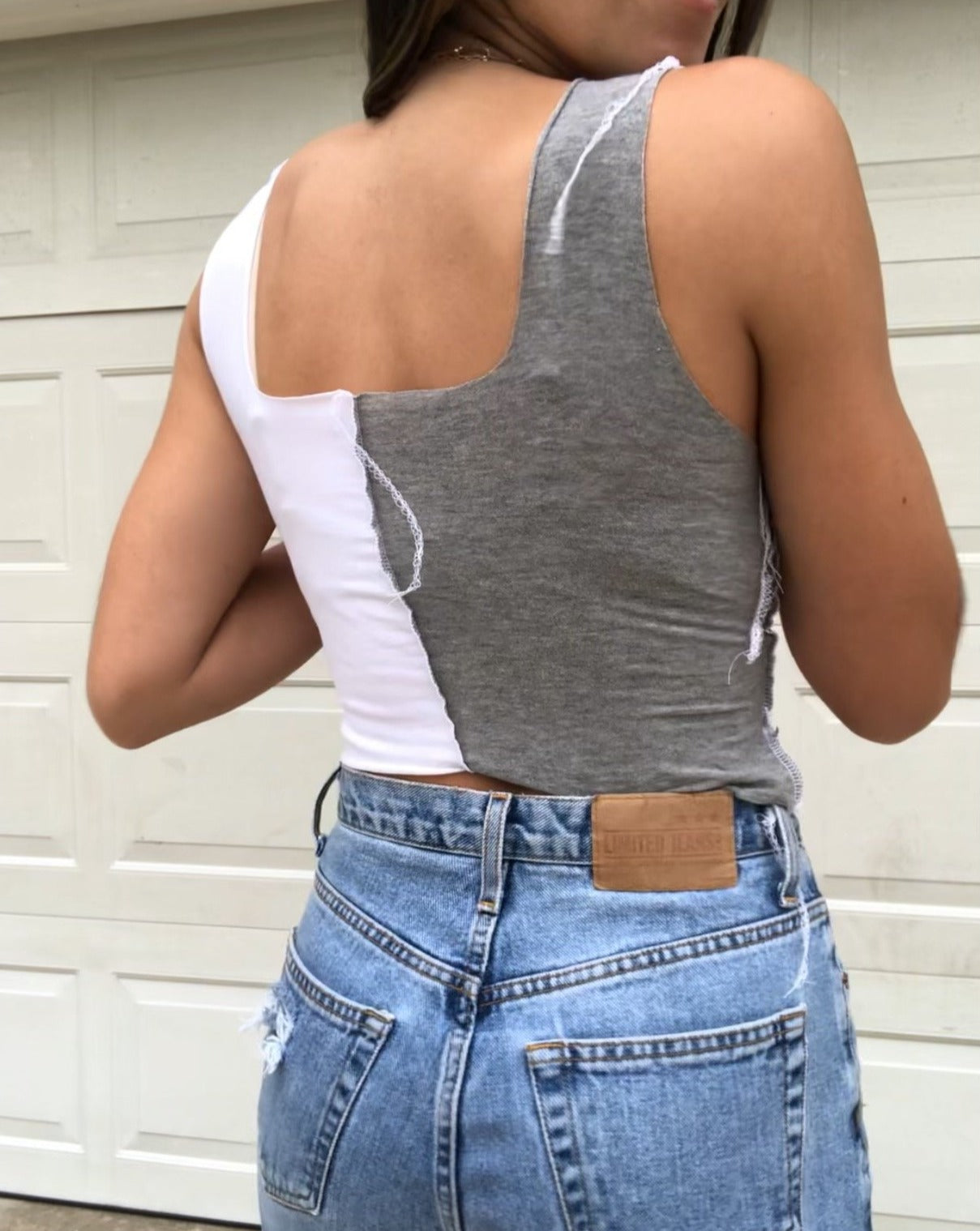 CLEVELAND BROWNS GREY PATCHWORK TANK