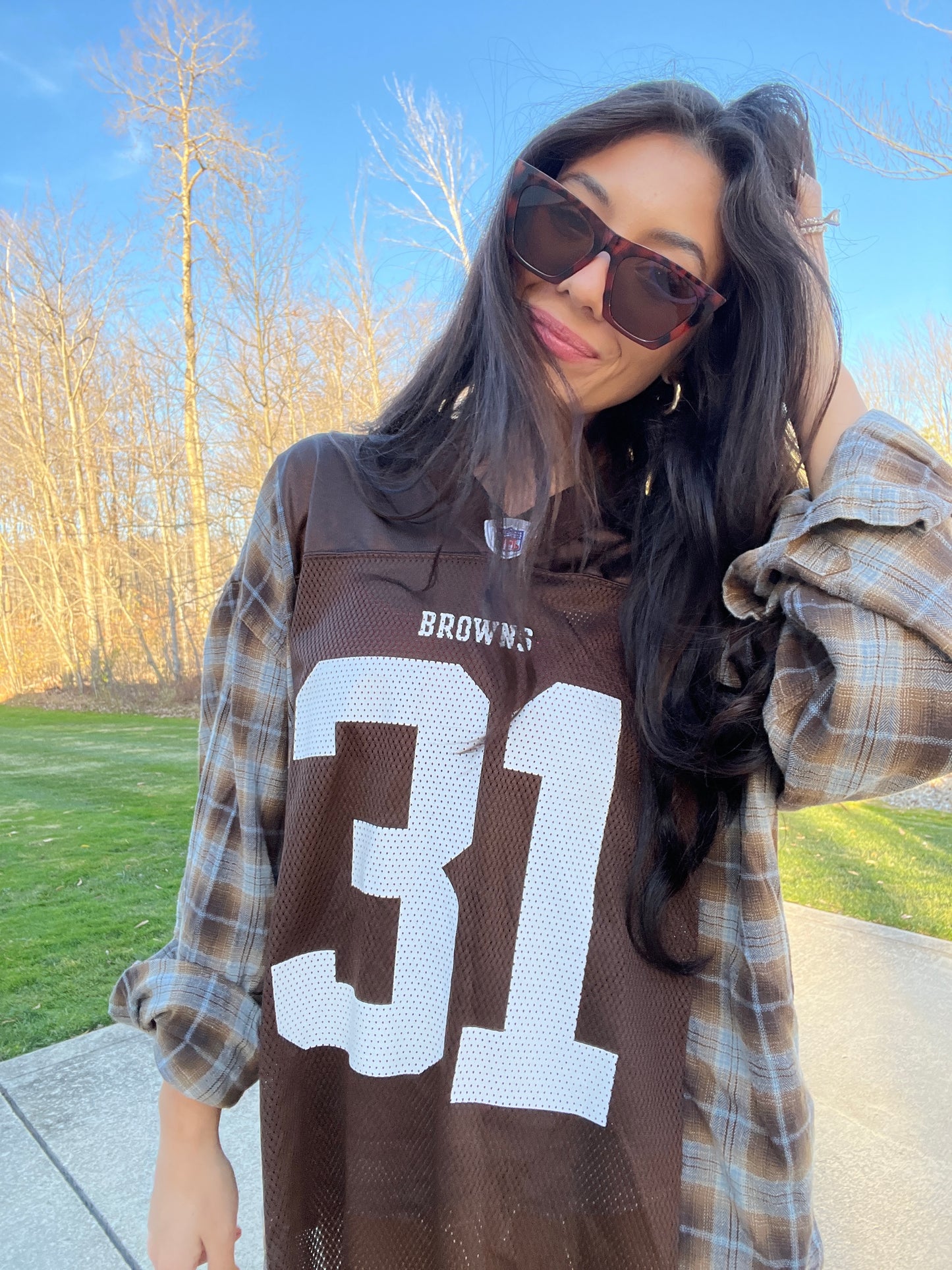 #31 GREEN BROWNS JERSEY X FLANNEL