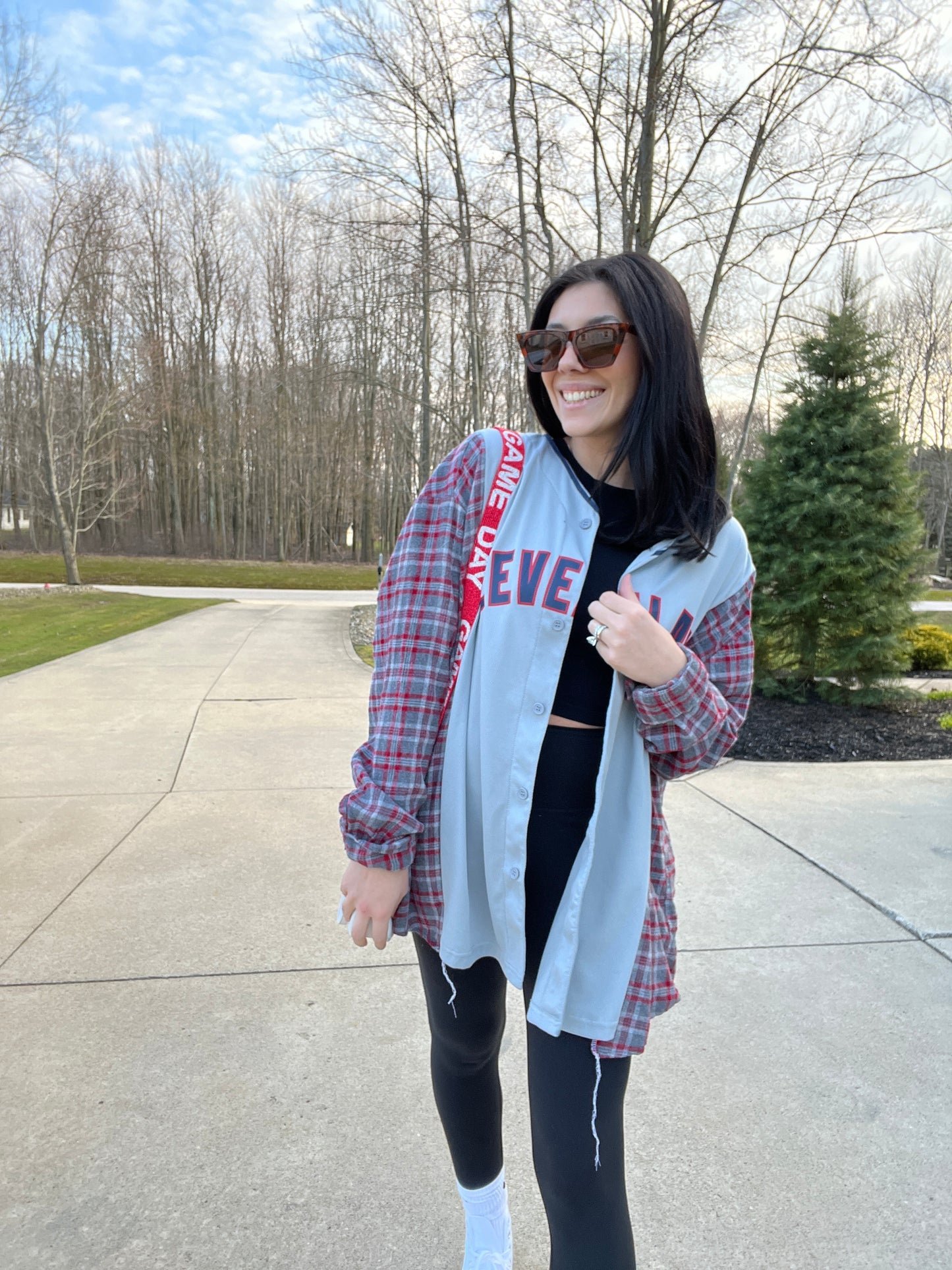CLEVELAND BASEBALL MASTERSON JERSEY X FLANNEL