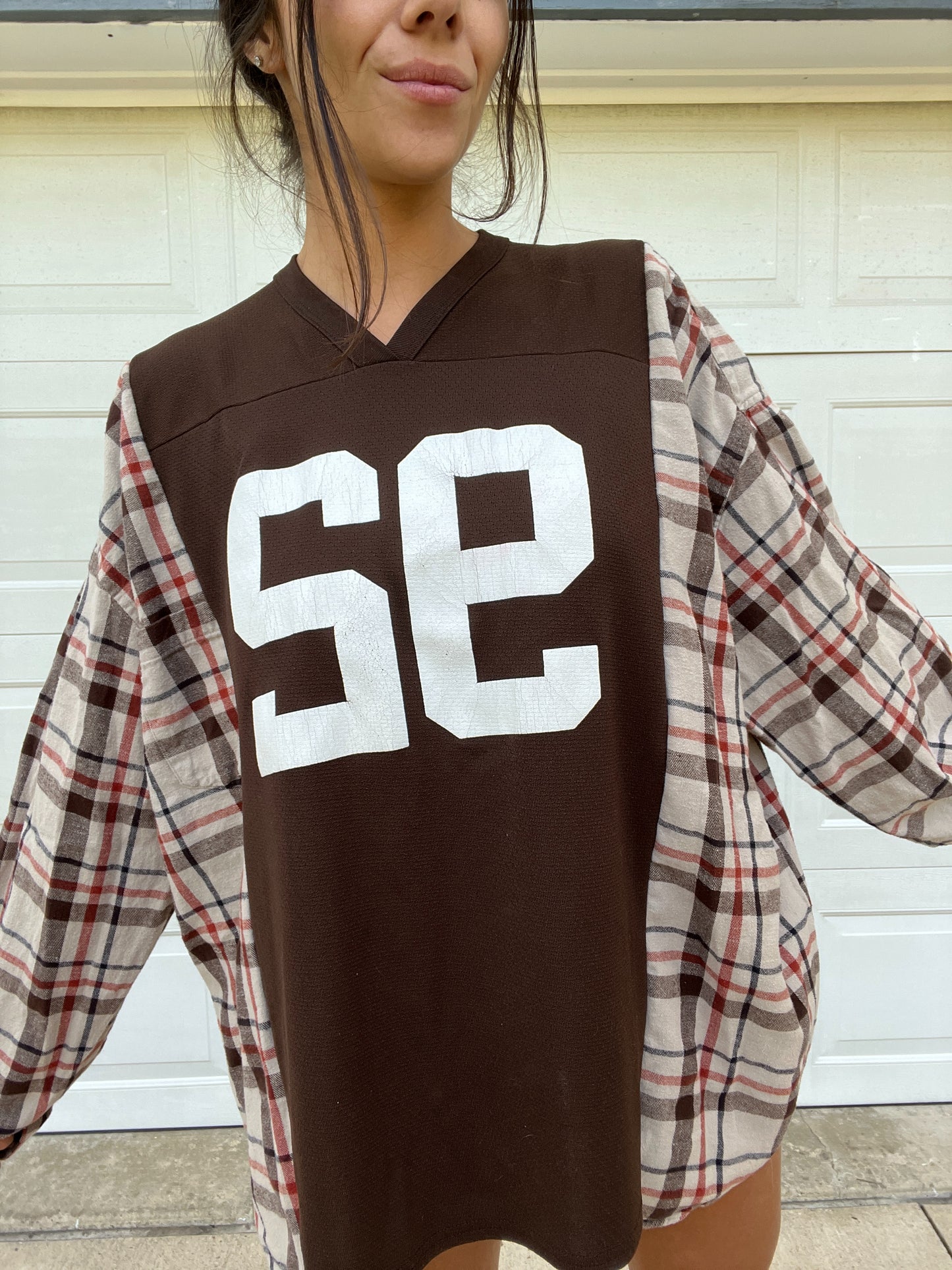 C BROWN JERSEY X FLANNEL