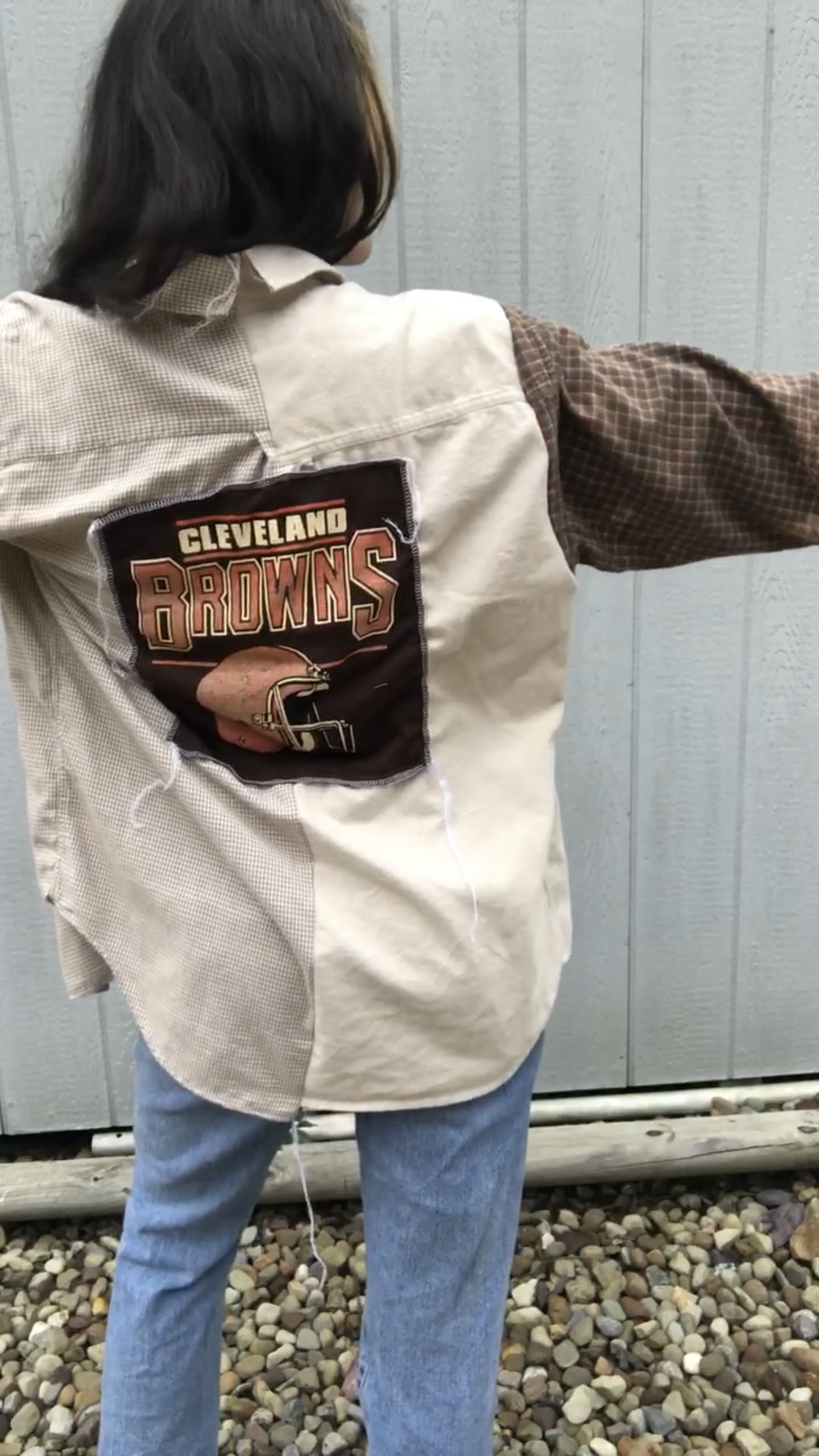 CLEVELAND BROWNS PATCHWORK FLANNEL