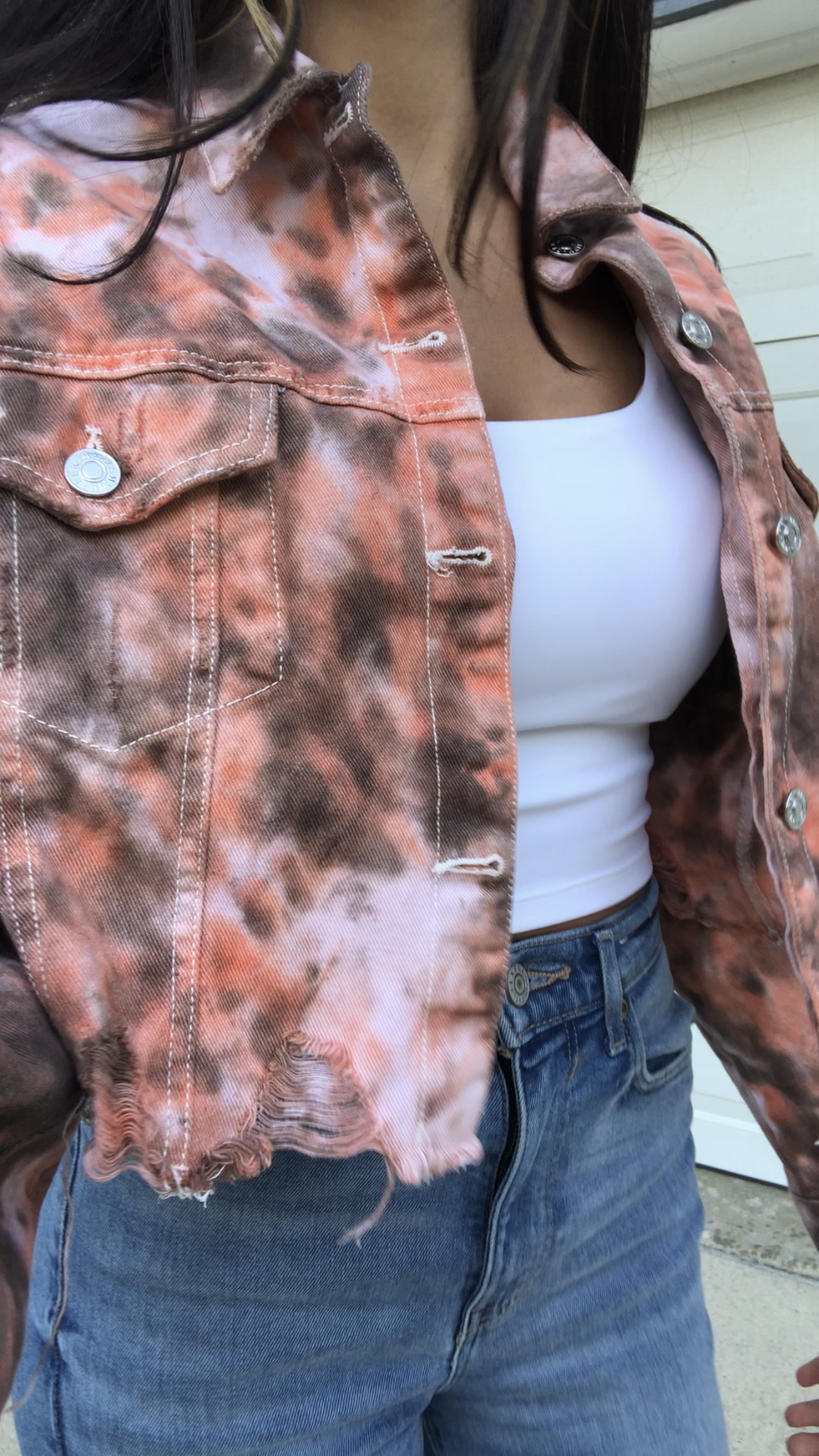TIE DYE CROPPED JACKET